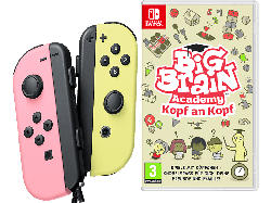 Nintendo Switch Joy-Con (pastell-rosa, pastell-gelb) + Big Brain Academy: Kopf an; Controller