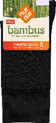 nur die Socken Thermo Bambus schwarz Gr. 39-42