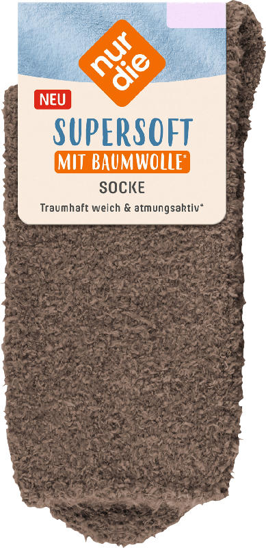 nur die Socken Supersoft braun Gr. 39-42