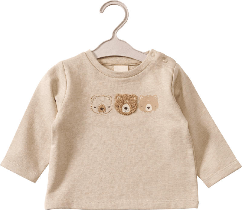 ALANA Sweatshirt mit Teddy-Applikation, beige, Gr. 62