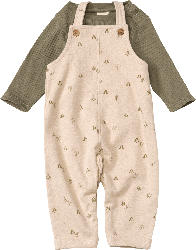 ALANA Set mit Langarmshirt & Latzhose, beige + grün, Gr. 68