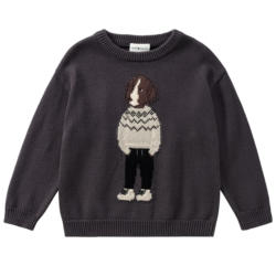 Jungen Strickpullover mit Hunde-Motiv (Nur online)