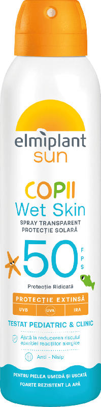 Loțiune spray protecție solară pentru copii SPF50