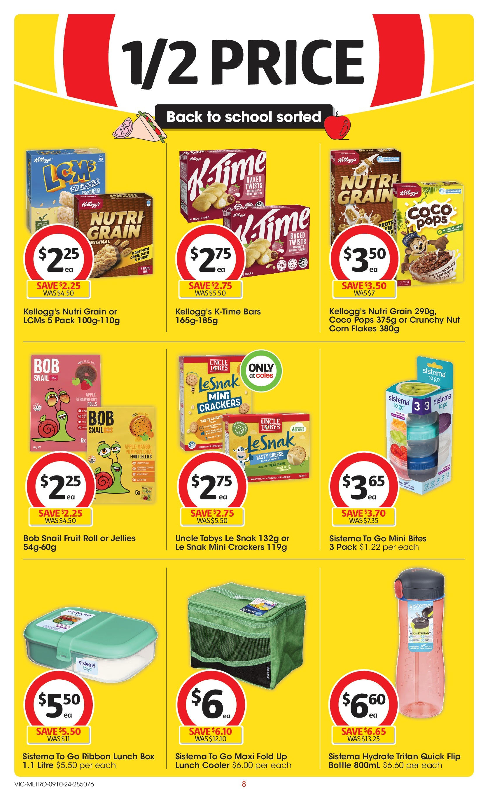 ﻿﻿Coles catalogue valid from 09/10/2024 > Online Australia | Page: 8 | Products: Box, Crackers, Cheese, Chocolate