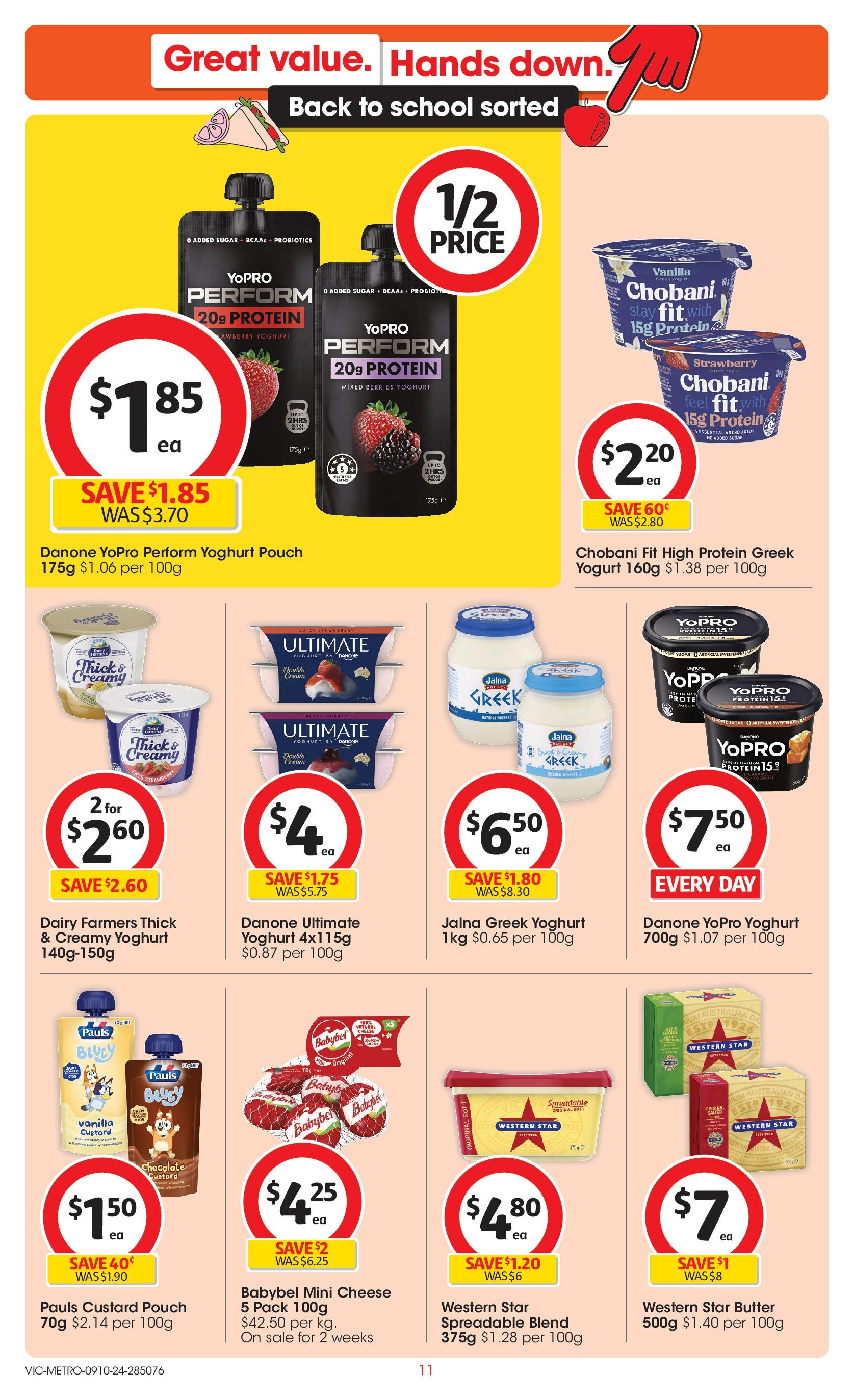 ﻿﻿Coles catalogue valid from 09/10/2024 > Online Australia | Page: 11 | Products: Dairy, Butter, Cheese, Sugar