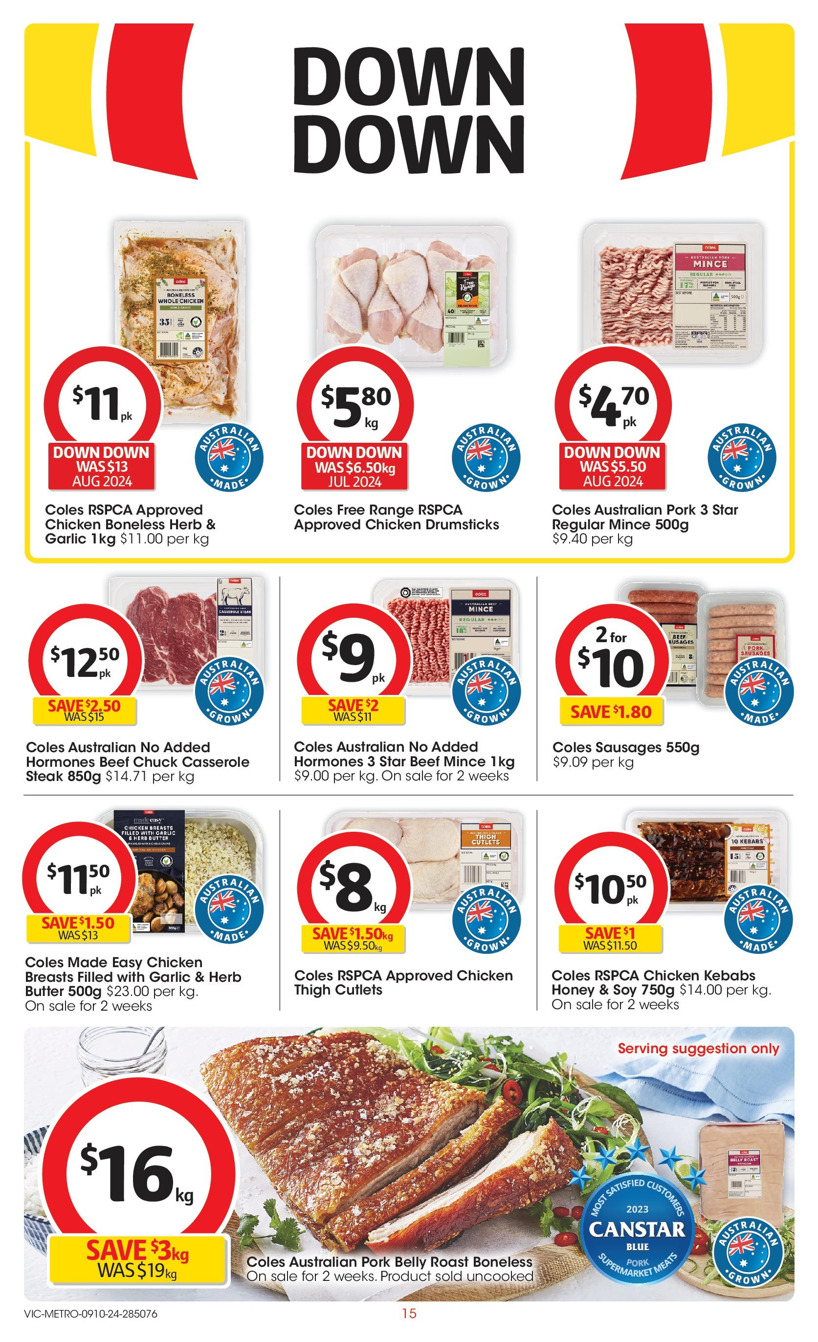 ﻿﻿Coles catalogue valid from 09/10/2024 > Online Australia | Page: 15 | Products: Butter, Herb, Honey, Garlic