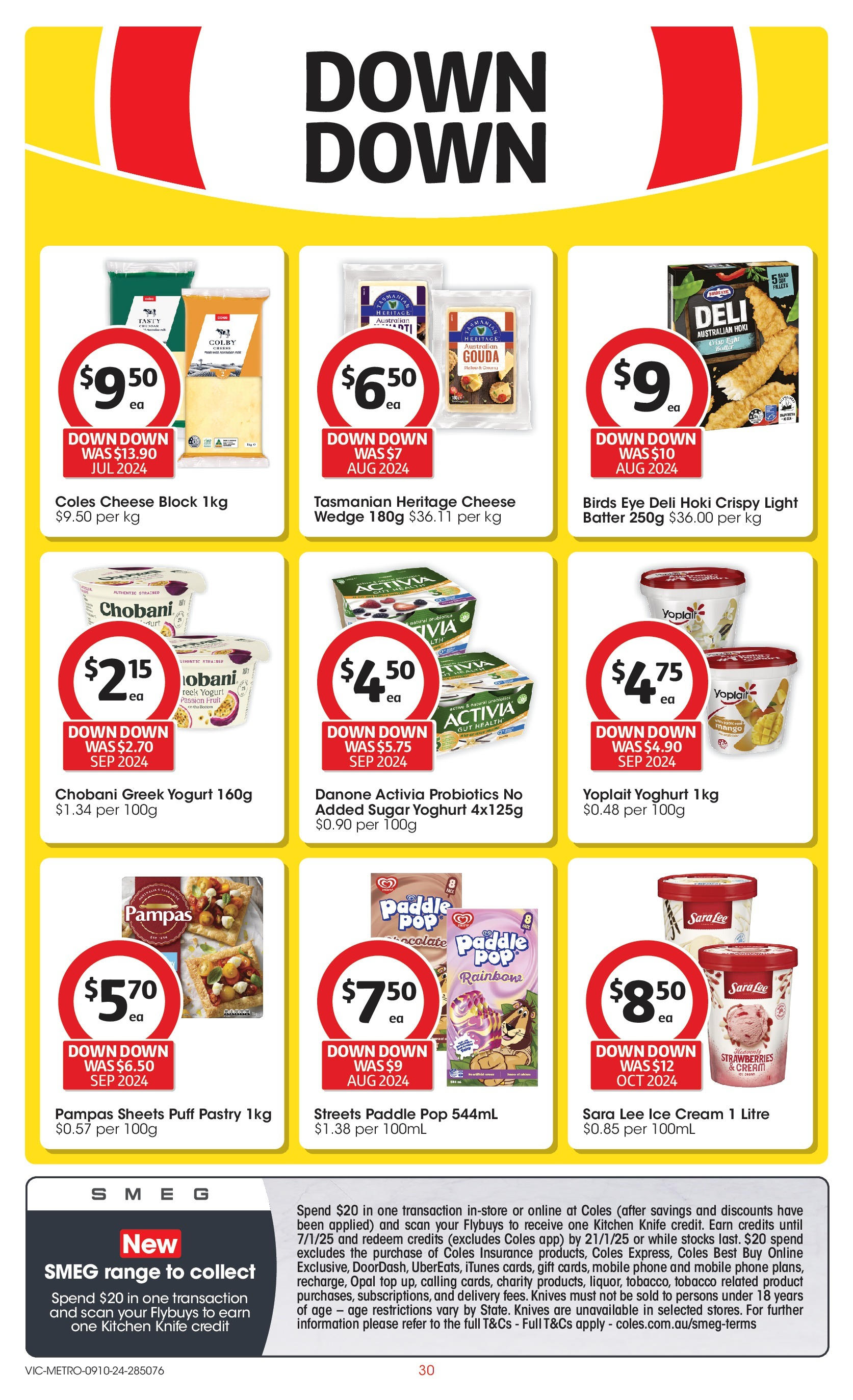 ﻿﻿Coles catalogue valid from 09/10/2024 > Online Australia | Page: 30 | Products: Light, Yoghurt, Strawberries, Cream