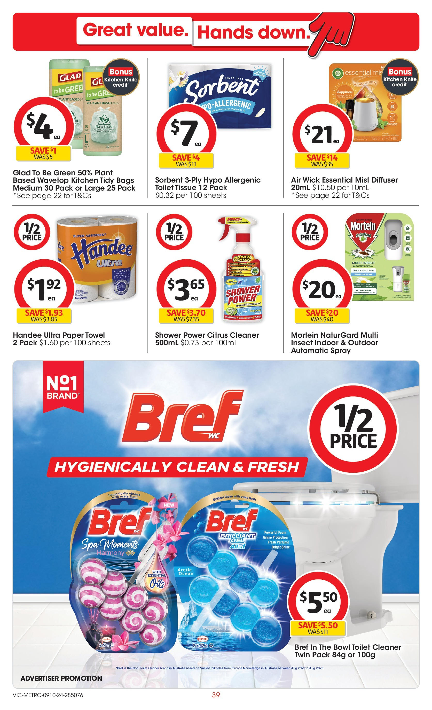 ﻿﻿Coles catalogue valid from 09/10/2024 > Online Australia | Page: 39 | Products: Toilet, Shower, Cleaner, Plant