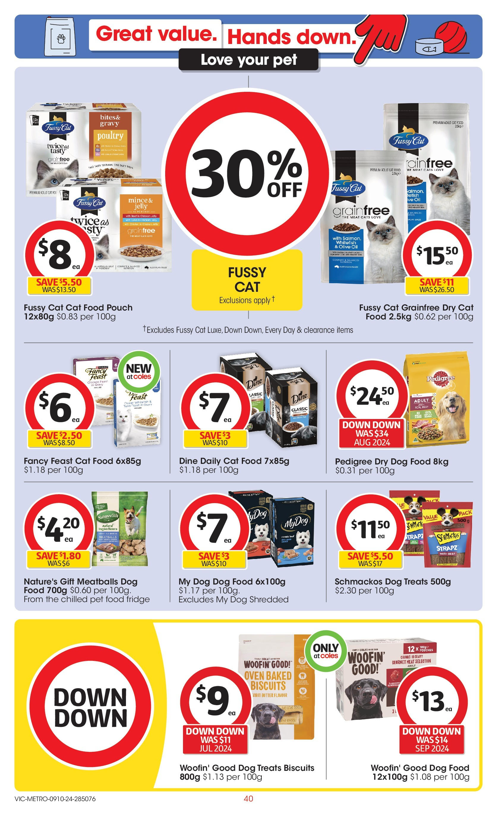 ﻿﻿Coles catalogue valid from 09/10/2024 > Online Australia | Page: 40 | Products: Butter, Oil, Beef, Dog food