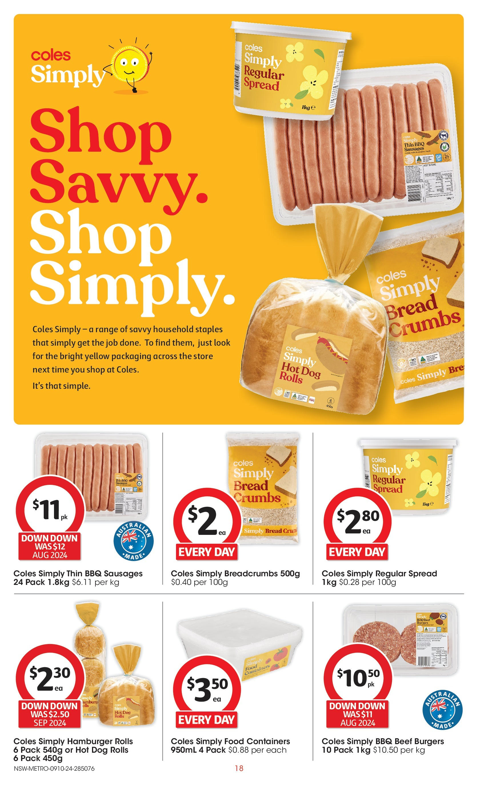 ﻿﻿Coles catalogue valid from 09/10/2024 > Online Australia | Page: 18 | Products: Household, Bread, Beef