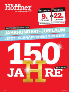 Höffner Jahrhundert-Jubiläum / Cottbus-Willmersdorf gültig ab dem 09.10.2024