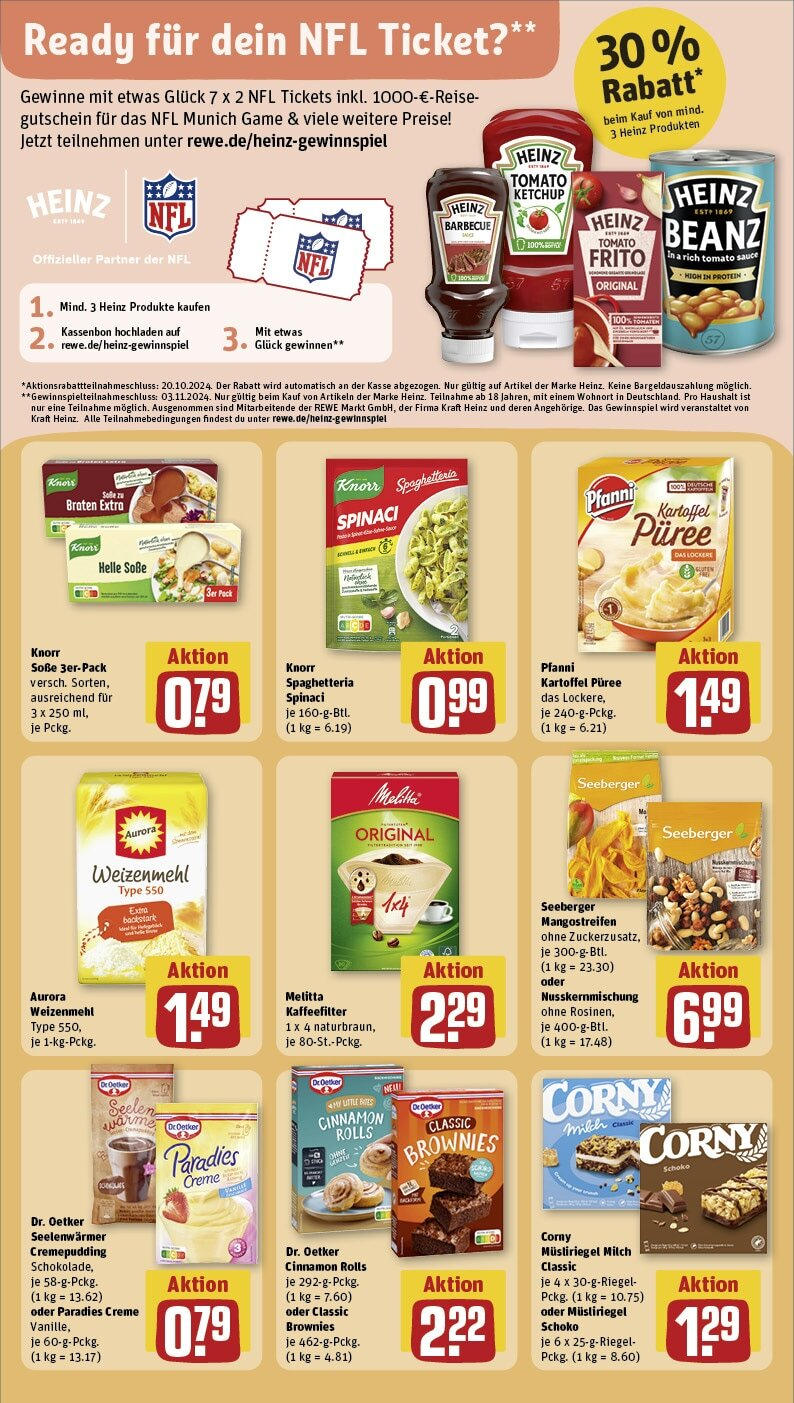 Rewe - Nordhorn, Friedrich-Ebert-Straße 2 (ab 14.10.2024) zum Blättern » Angebote | Seite: 20 | Produkte: Milch, Tomaten, Knorr, Ketchup