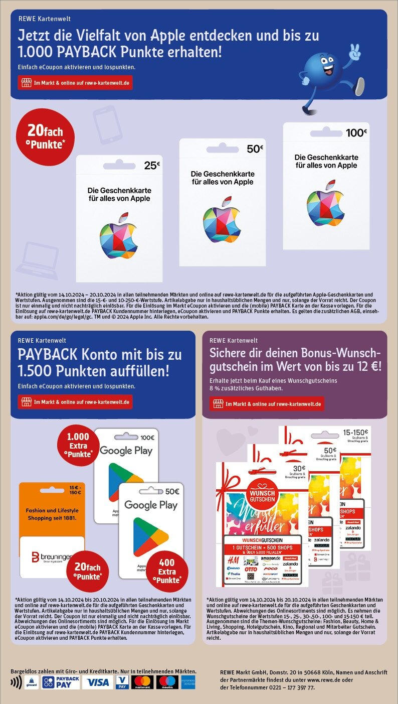 Rewe - Berlin / Pankow, Neumannstraße 1 (ab 14.10.2024) zum Blättern » Angebote | Seite: 32 | Produkte: Apple