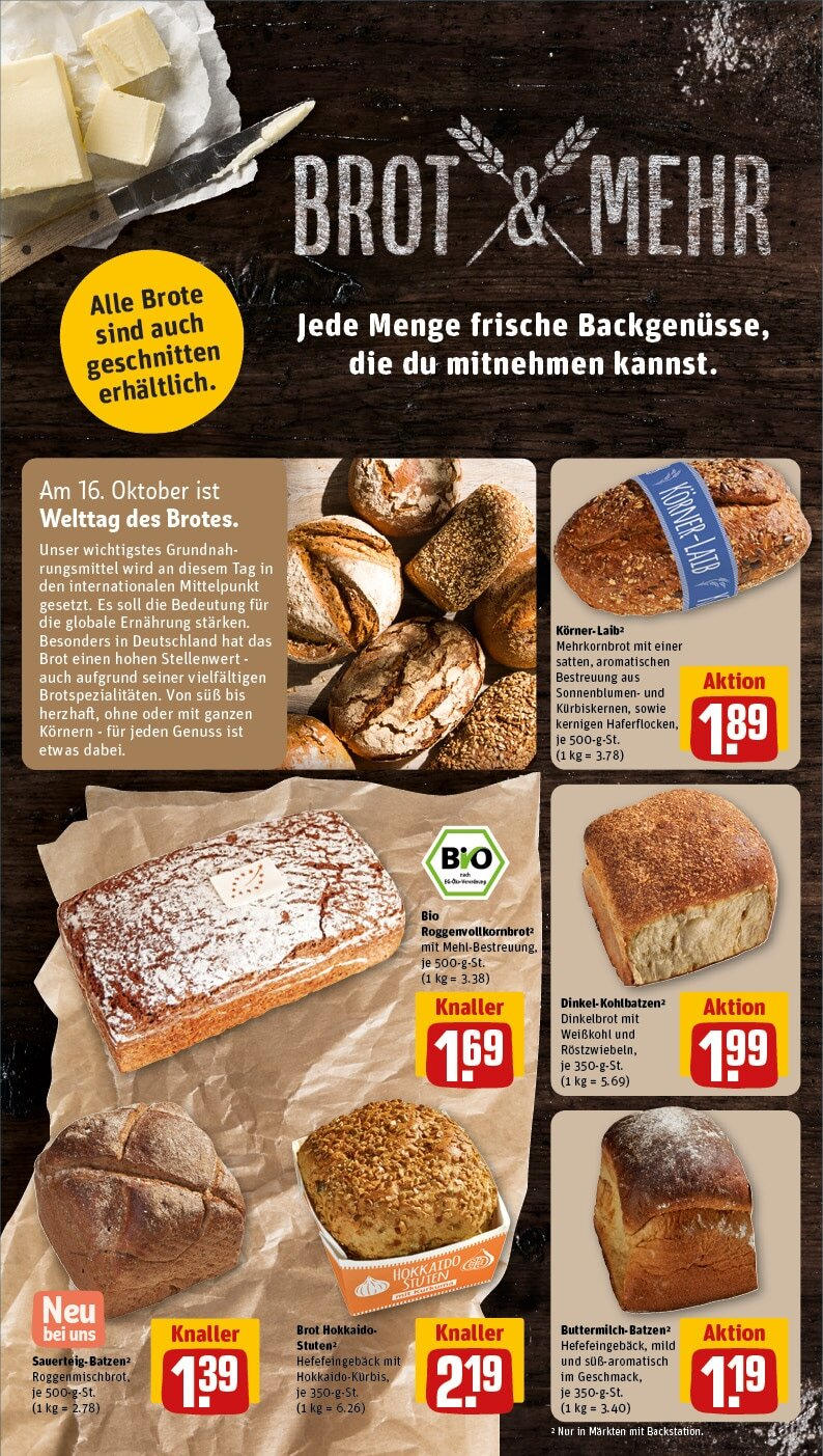 Rewe - Berlin / Pankow, Neumannstraße 1 (ab 14.10.2024) zum Blättern » Angebote | Seite: 12 | Produkte: Brot