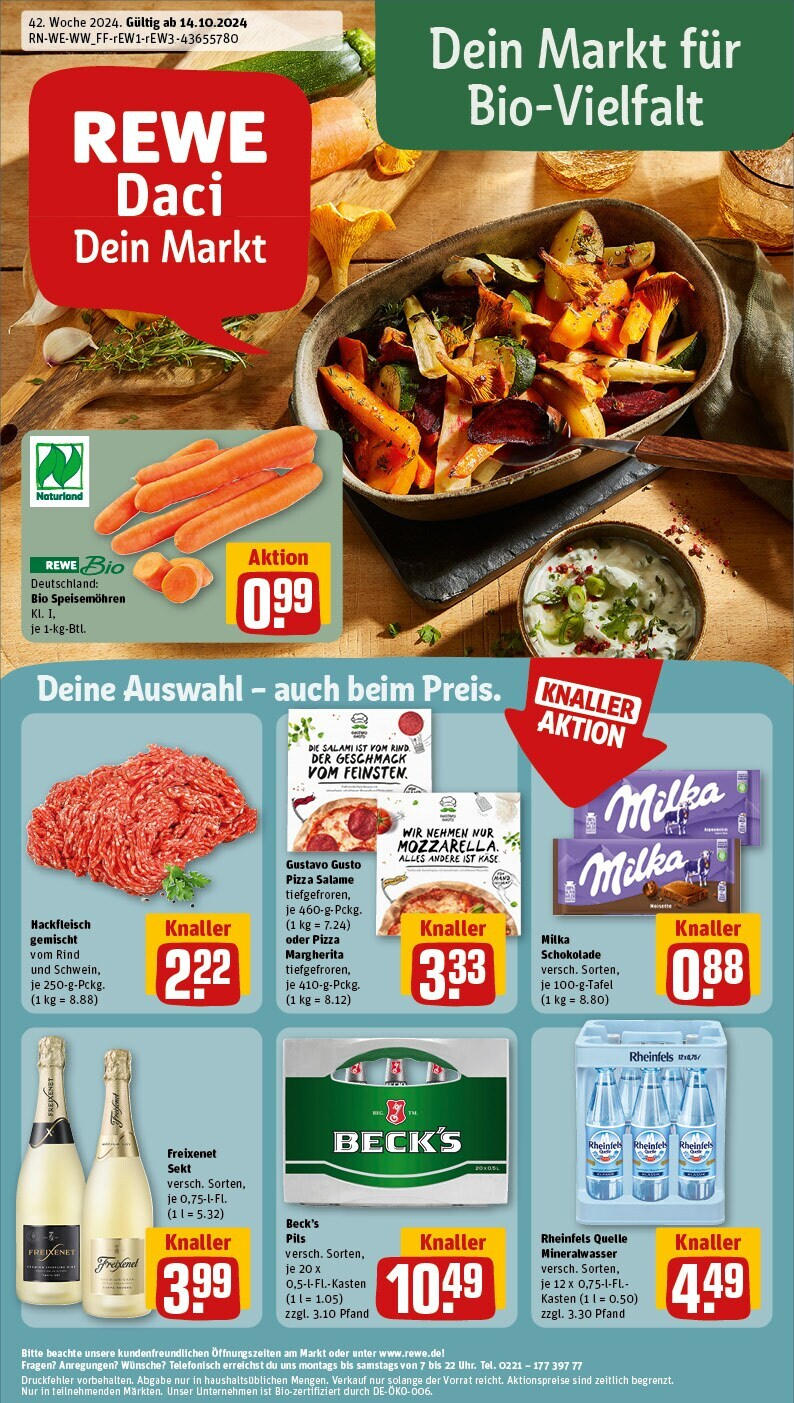 REWE Prospekt ab 14.10.2024 nächste Woche - Nentershausen, Koblenzer Straße 1