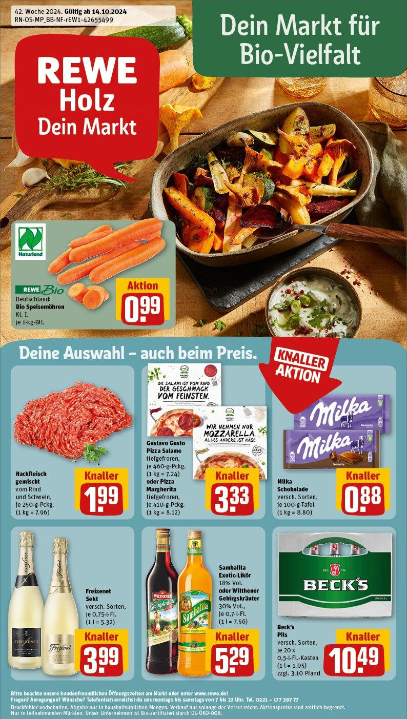 REWE Prospekt ab 14.10.2024 nächste Woche - Neubrandenburg, Neustrelitzer Straße 6