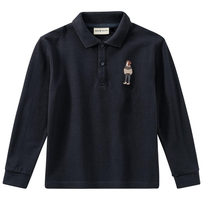 Jungen Langarmshirt mit Polo-Kragen (Nur online)