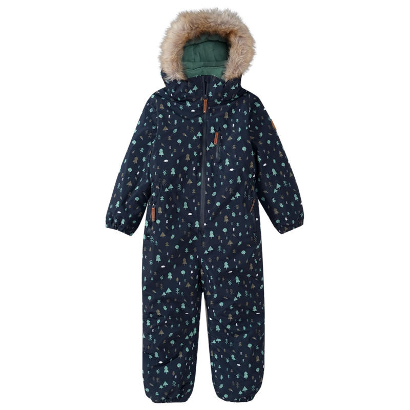 Jungen Schneeoverall mit Tannen-Allover