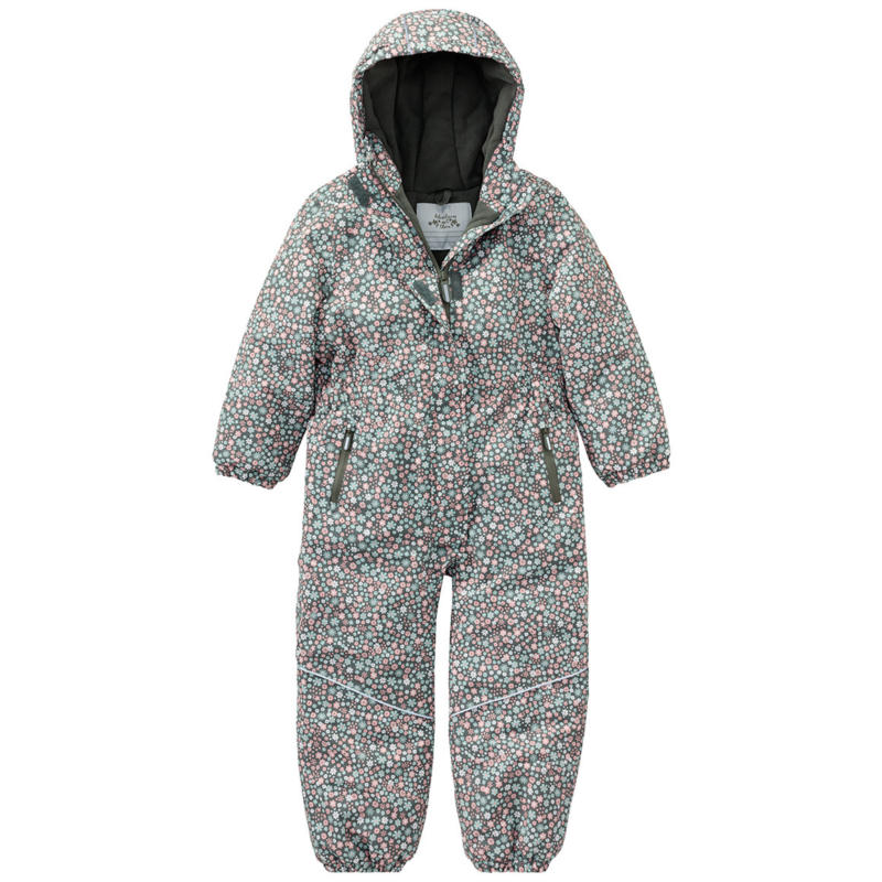 Mädchen Schneeoverall mit Blumen-Allover