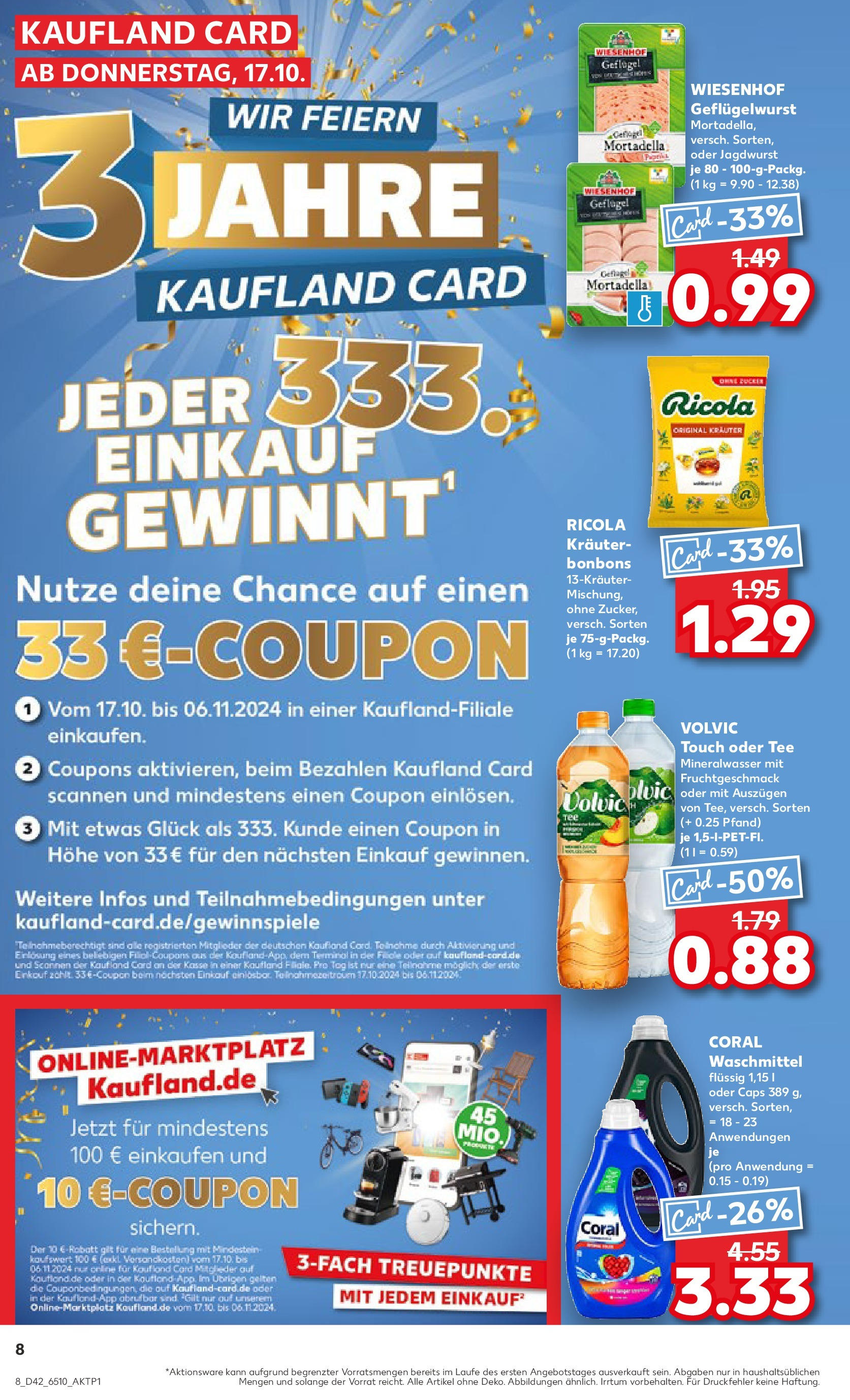 Kaufland - Nordrhein - Westfalen  (ab 17.10.2024) » Angebote Online zum Blättern | Seite: 10 | Produkte: Mascarpone, Messmer, Salami, Fleisch