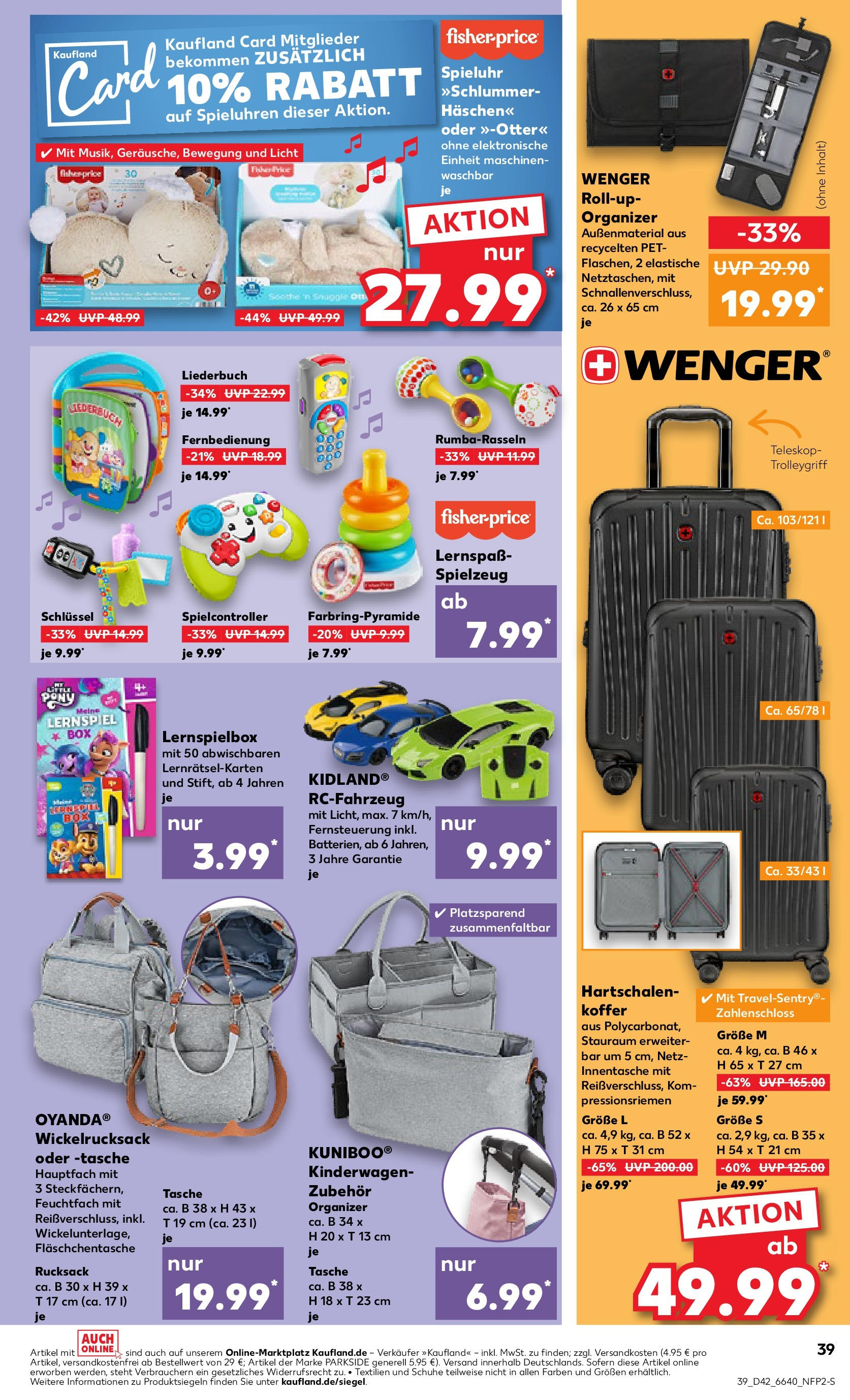 Kaufland - Baden-Württemberg  (ab 17.10.2024) » Angebote Online zum Blättern | Seite: 39 | Produkte: Tasche, Rucksack, Koffer