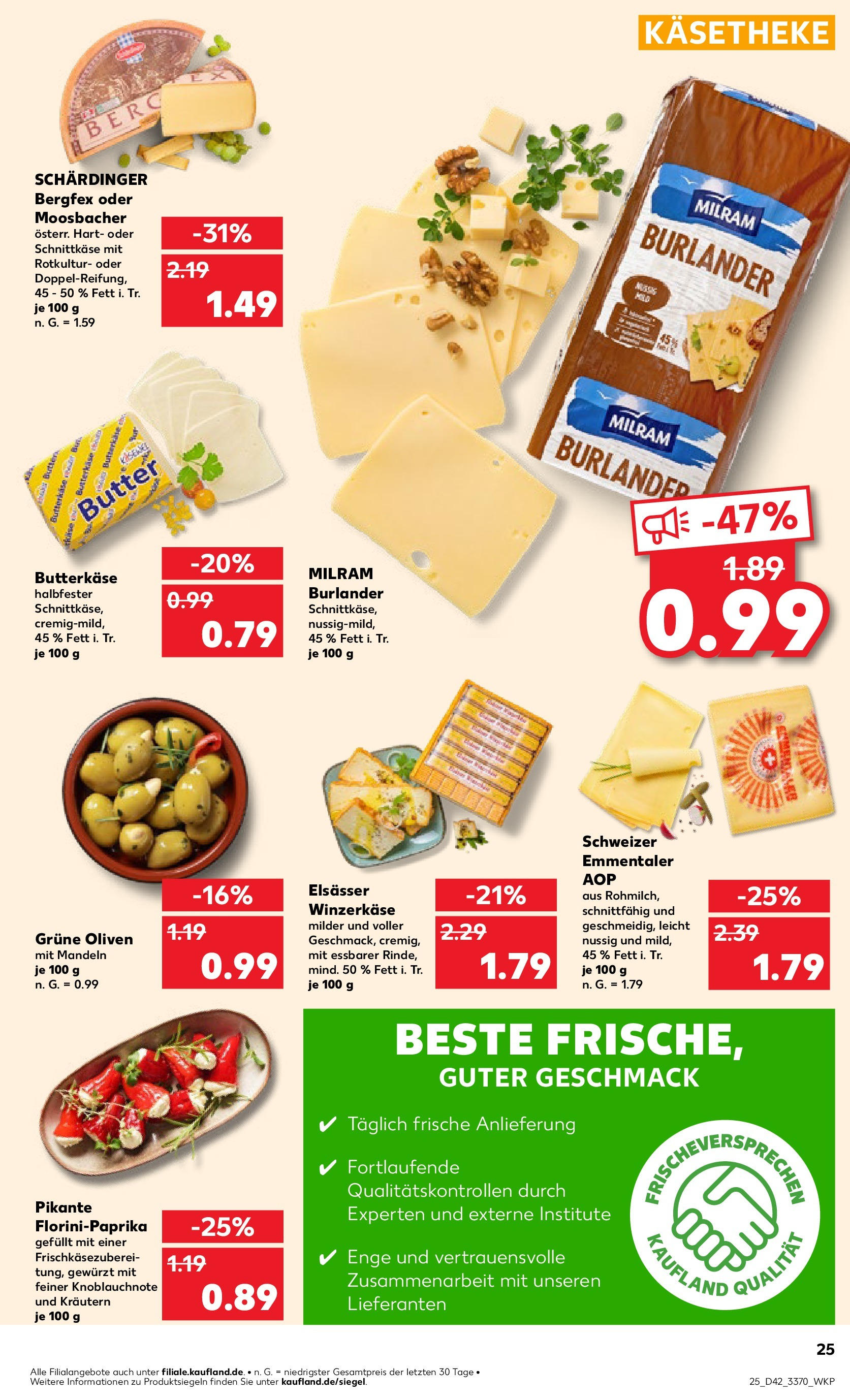 Kaufland - Berlin (ab 17.10.2024) » Angebote Online zum Blättern | Seite: 25 | Produkte: Butter, Mandeln, Milram