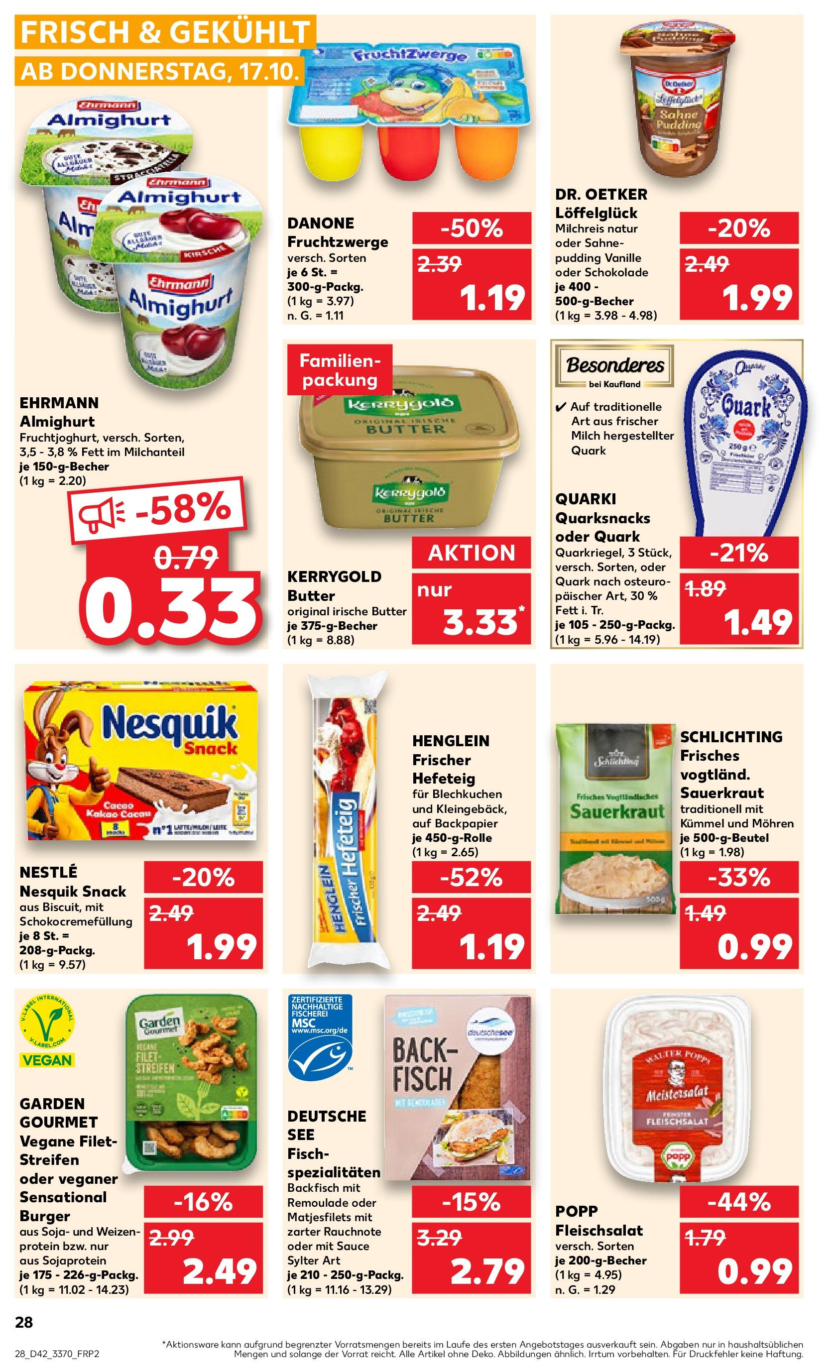 Kaufland - Berlin (ab 17.10.2024) » Angebote Online zum Blättern | Seite: 28 | Produkte: Milch, Butter, Schokolade, Fisch