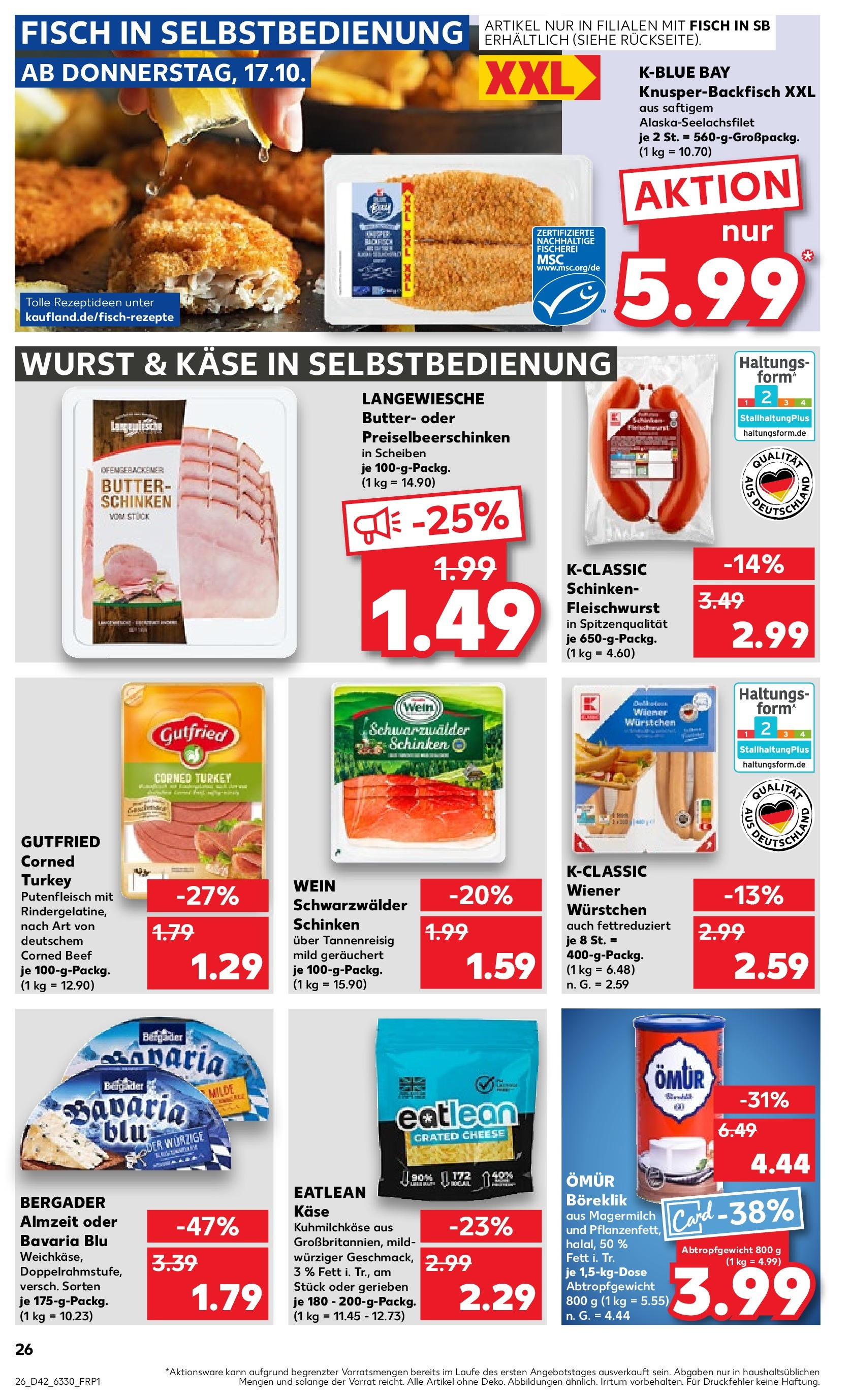 Kaufland - Hamburg (ab 17.10.2024) » Angebote Online zum Blättern | Seite: 30 | Produkte: Kolln, Thunfisch, Fisch, Gemüse