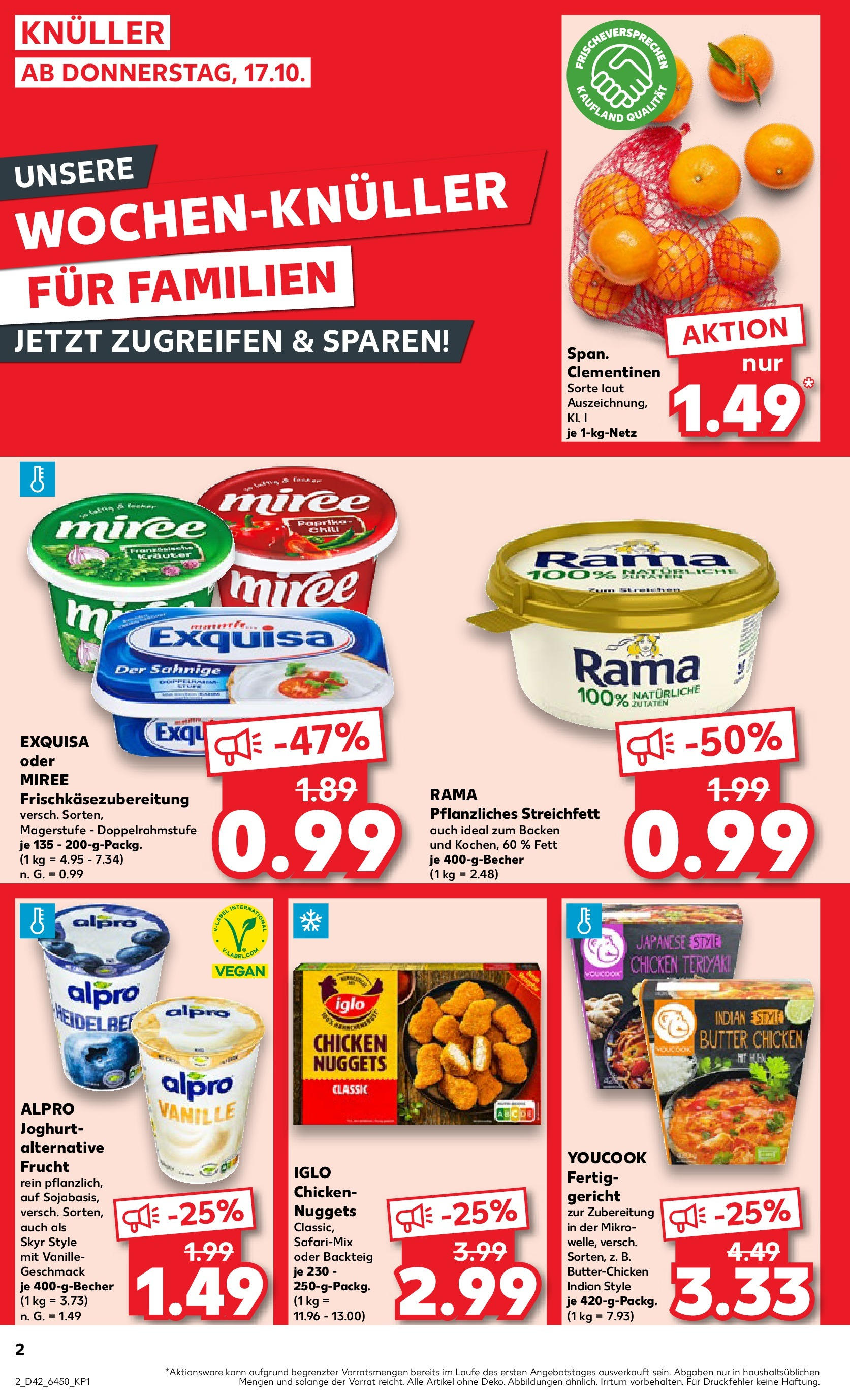 Kaufland - Baden-Württemberg  (ab 17.10.2024) » Angebote Online zum Blättern | Seite: 4 | Produkte: Milch, Pampers, Creme, Kekse