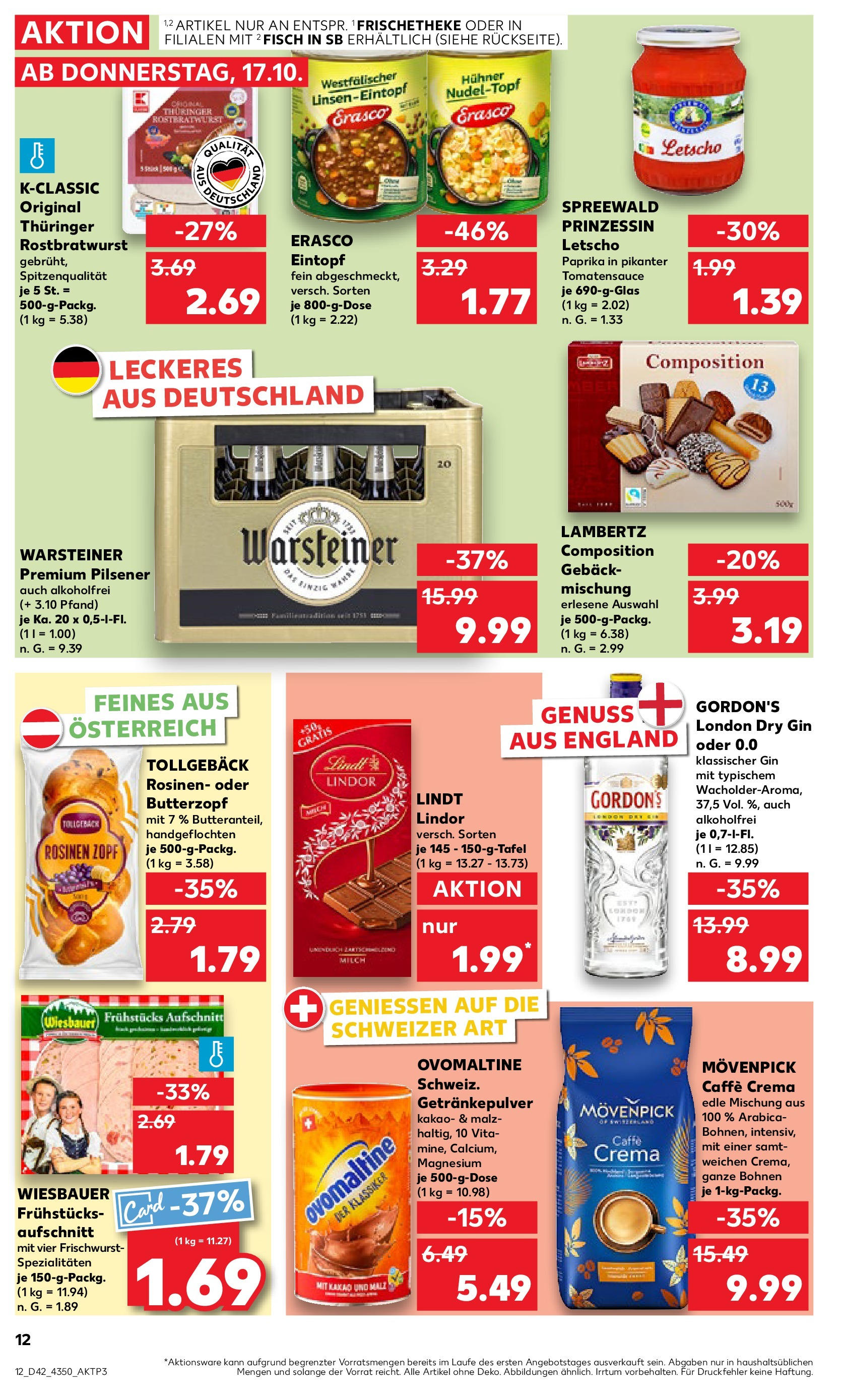 Kaufland - Berlin (ab 17.10.2024) » Angebote Online zum Blättern | Seite: 14 | Produkte: Quark, Schokolade, Smarties, Monster