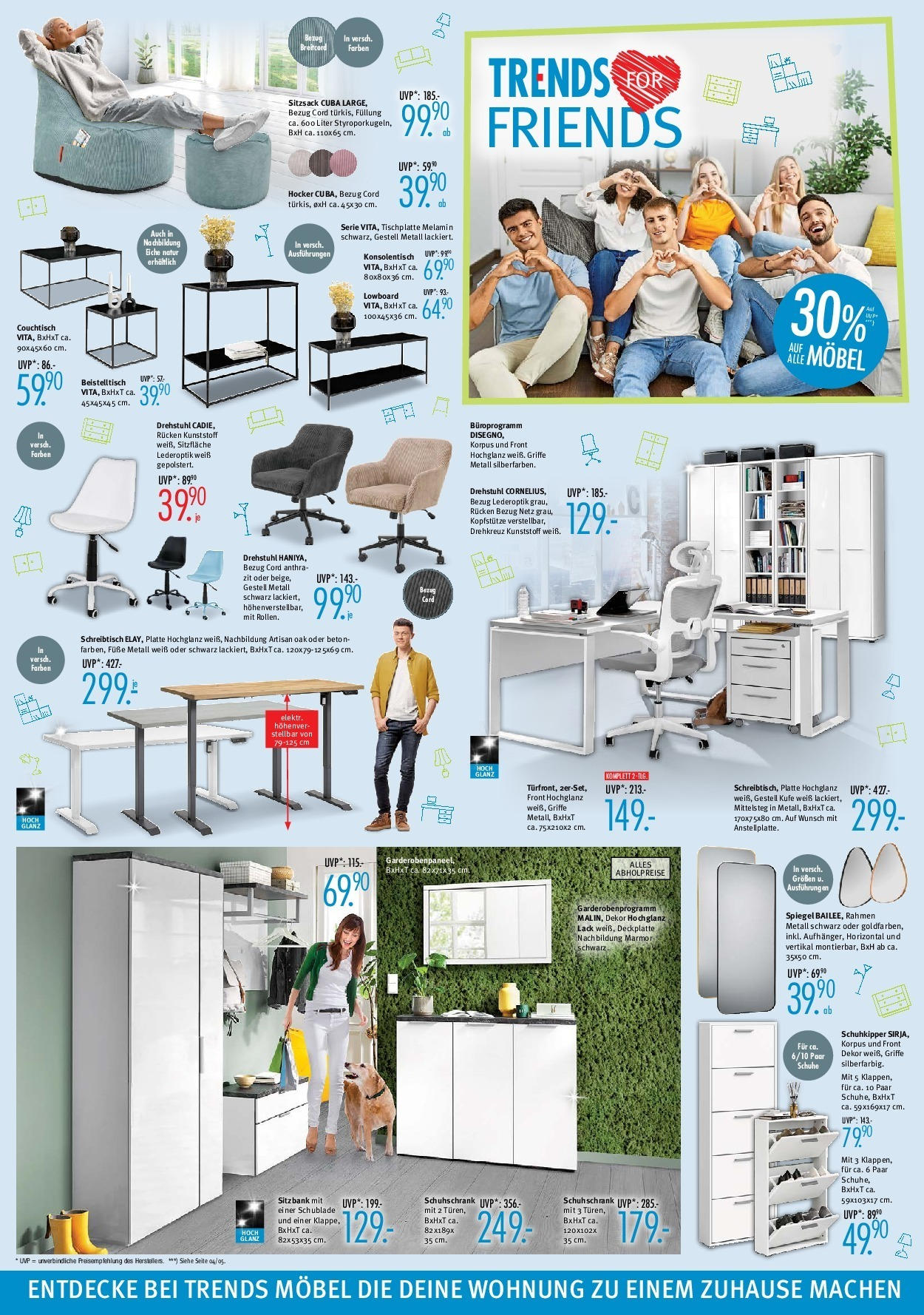 Trends Prospekt 	 (ab 12.10.2024) zum Blättern | Seite: 8 | Produkte: Lowboard, Couchtisch, Schuhkipper, Konsolentisch