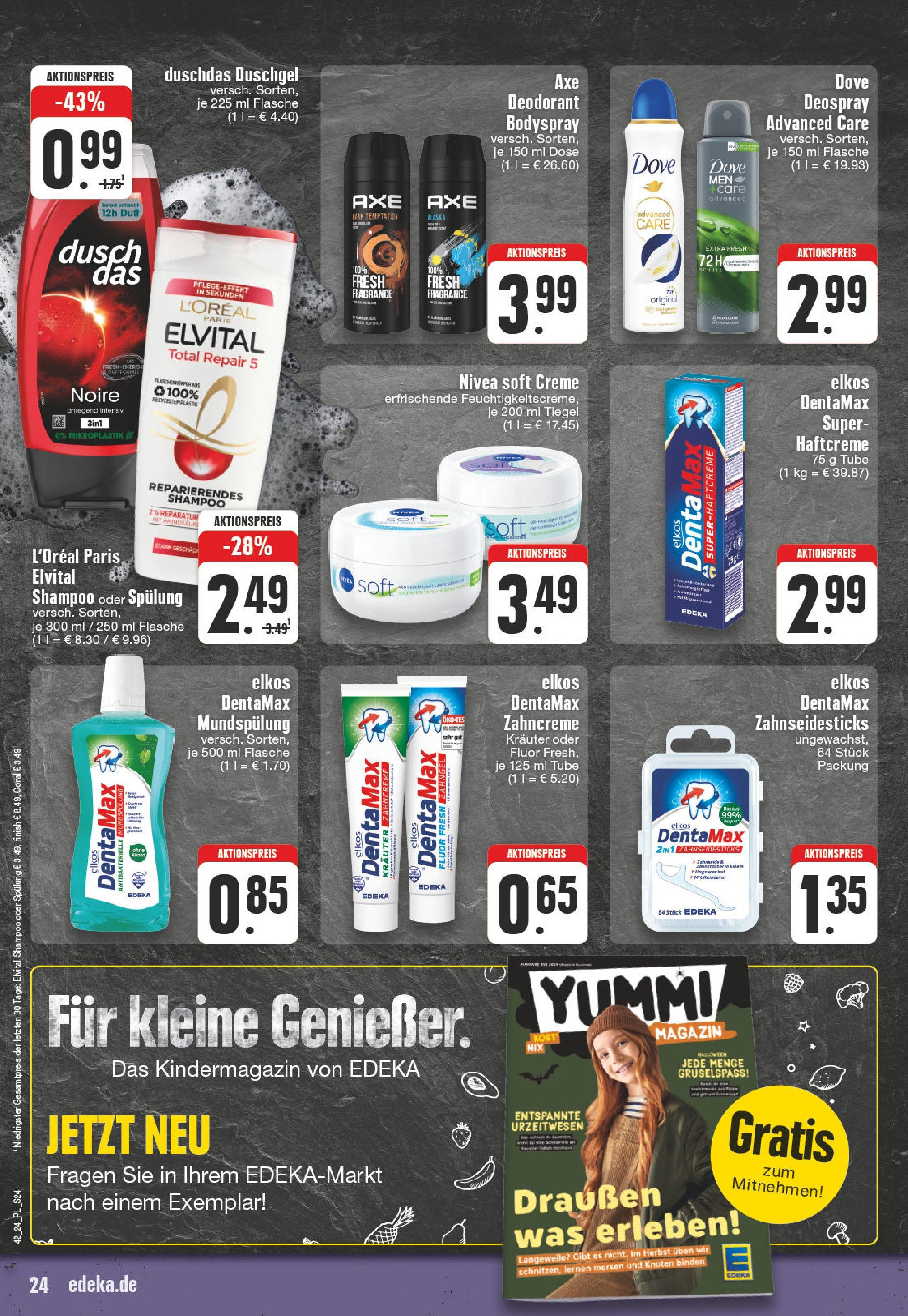 E center Prospekt Wachtberg - Berkum, Am Wachtbergring 5 (ab 14.10.2024) » Angebote Online | Seite: 24 | Produkte: Shampoo, Spülung, Duschgel, Duschdas