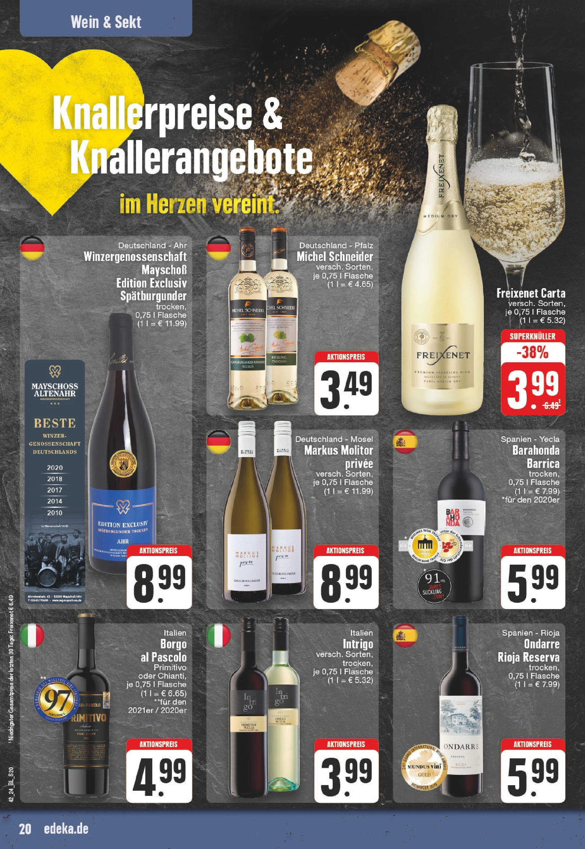 Edeka - Hagen-Eppenhausen, Eppenhauser Straße 4 (ab 14.10.2024) » Angebote Online | Seite: 20 | Produkte: Freixenet, Sekt, Wein