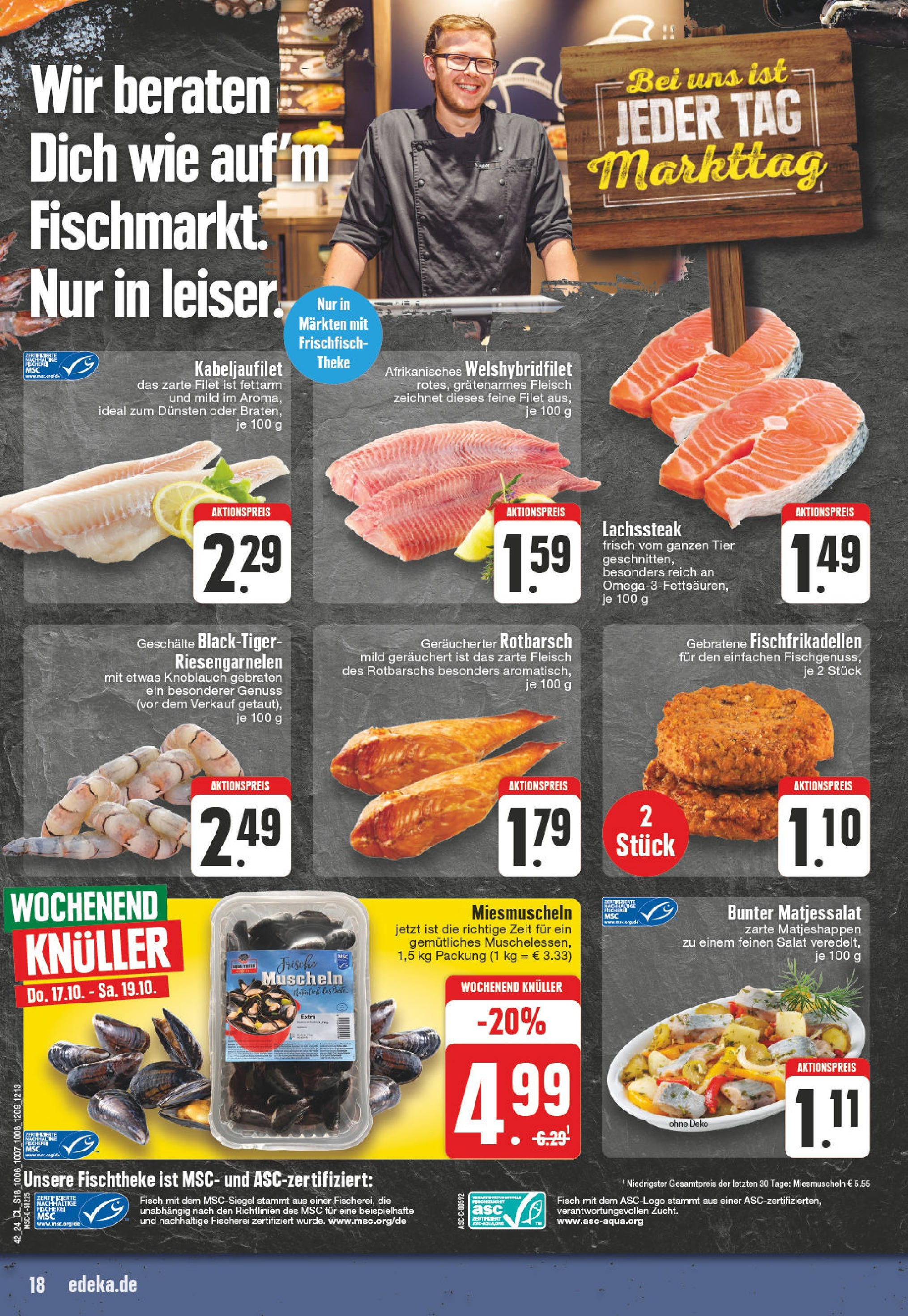 Edeka - Dorsten, An Der Seikenkapelle 2 (ab 14.10.2024) » Angebote Online | Seite: 18 | Produkte: Theke, Knoblauch, Fleisch, Salat