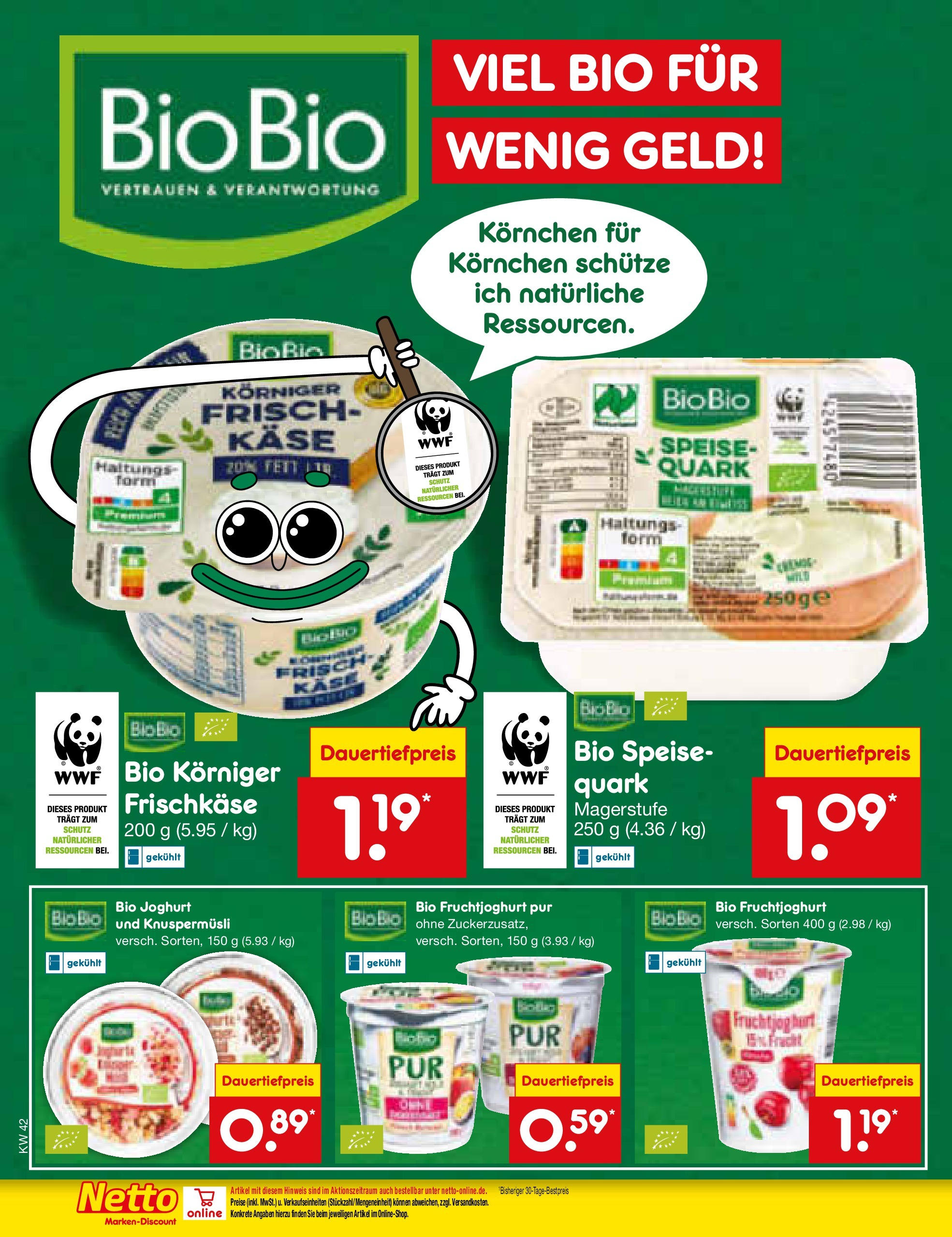 Netto Marken-Discount - Hessen (ab 14.10.2024) » Angebote | Seite: 12 | Produkte: Quark, Käse, Fruchtjoghurt, Frischkase