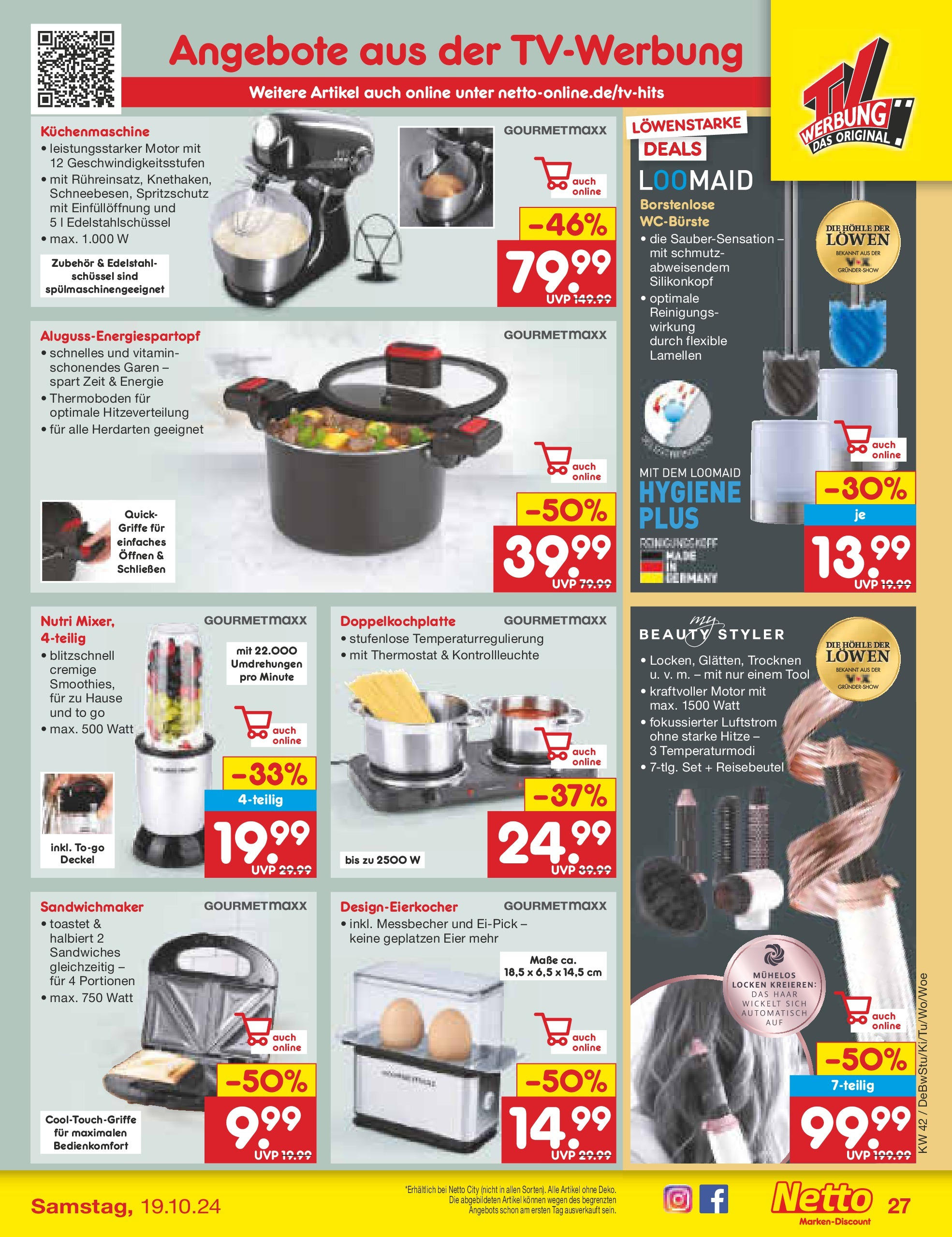 Netto Marken-Discount - Hessen (ab 14.10.2024) » Angebote | Seite: 33 | Produkte: Sandwichmaker, Eier