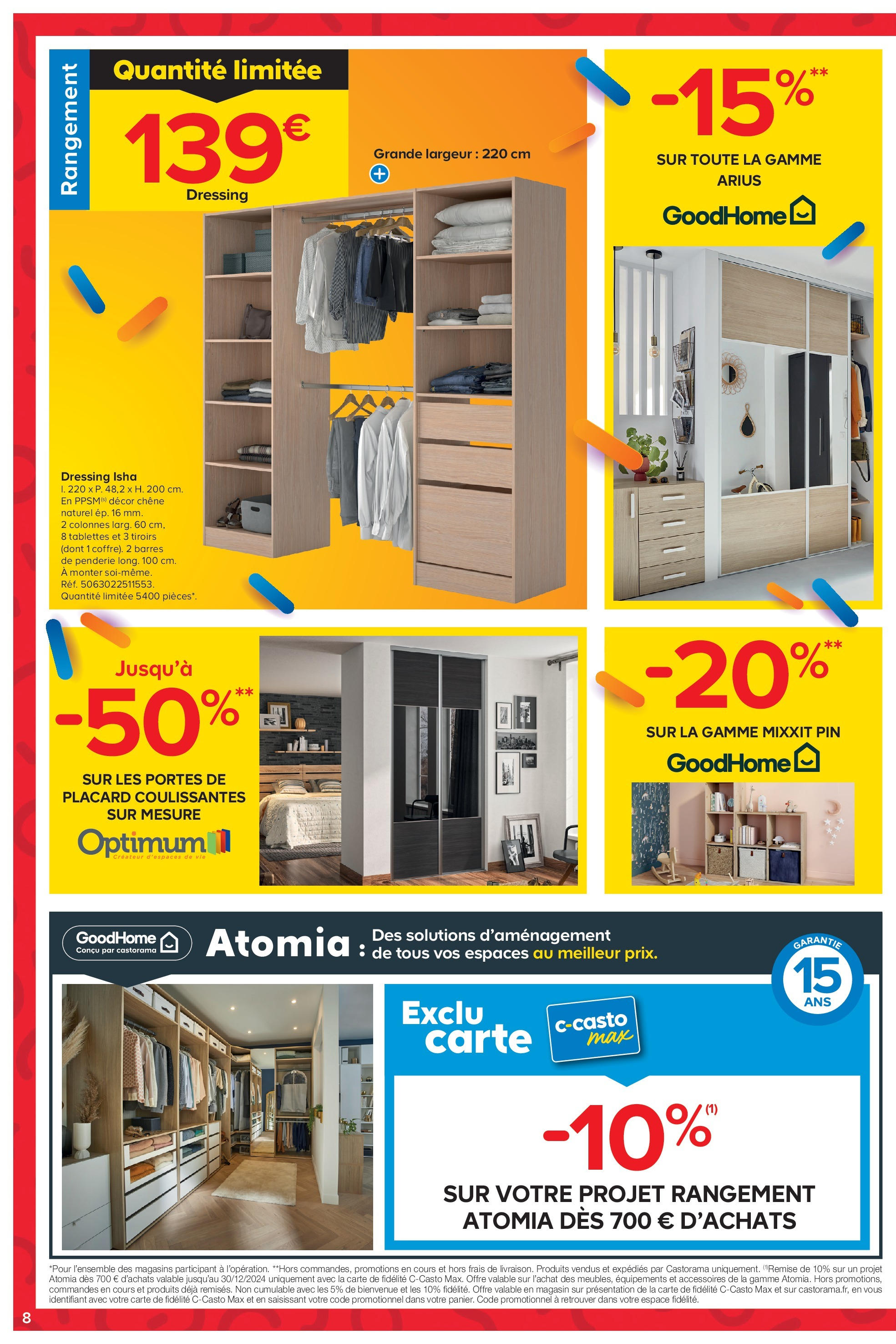 Castorama catalogue à partir du 16/10/2024 - promo en ligne | Page: 8 | Produits: Portes, Tiroirs, Dressing