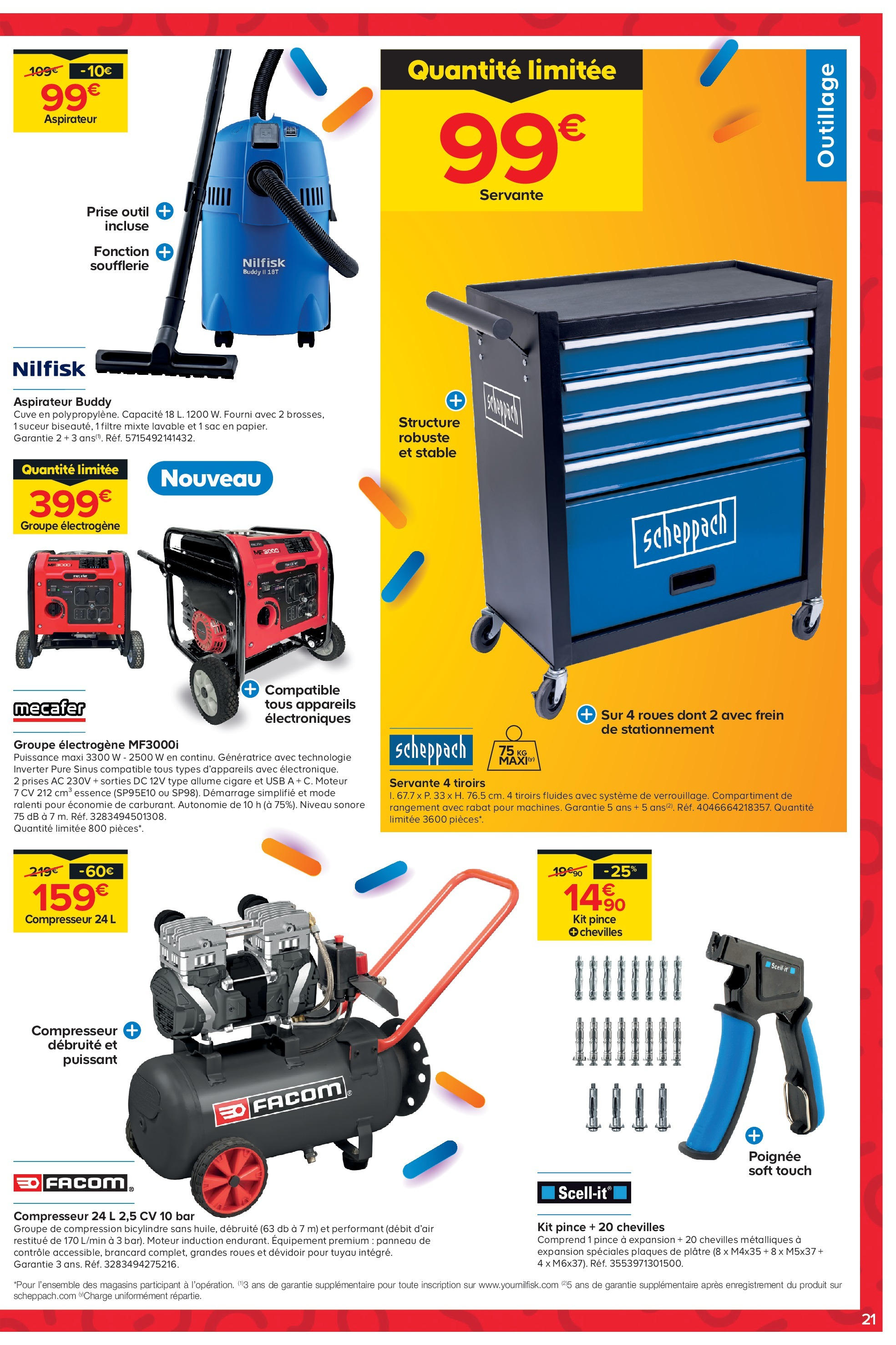 Castorama catalogue à partir du 16/10/2024 - promo en ligne | Page: 21 | Produits: Compresseur, Aspirateur, Plâtre, Prises