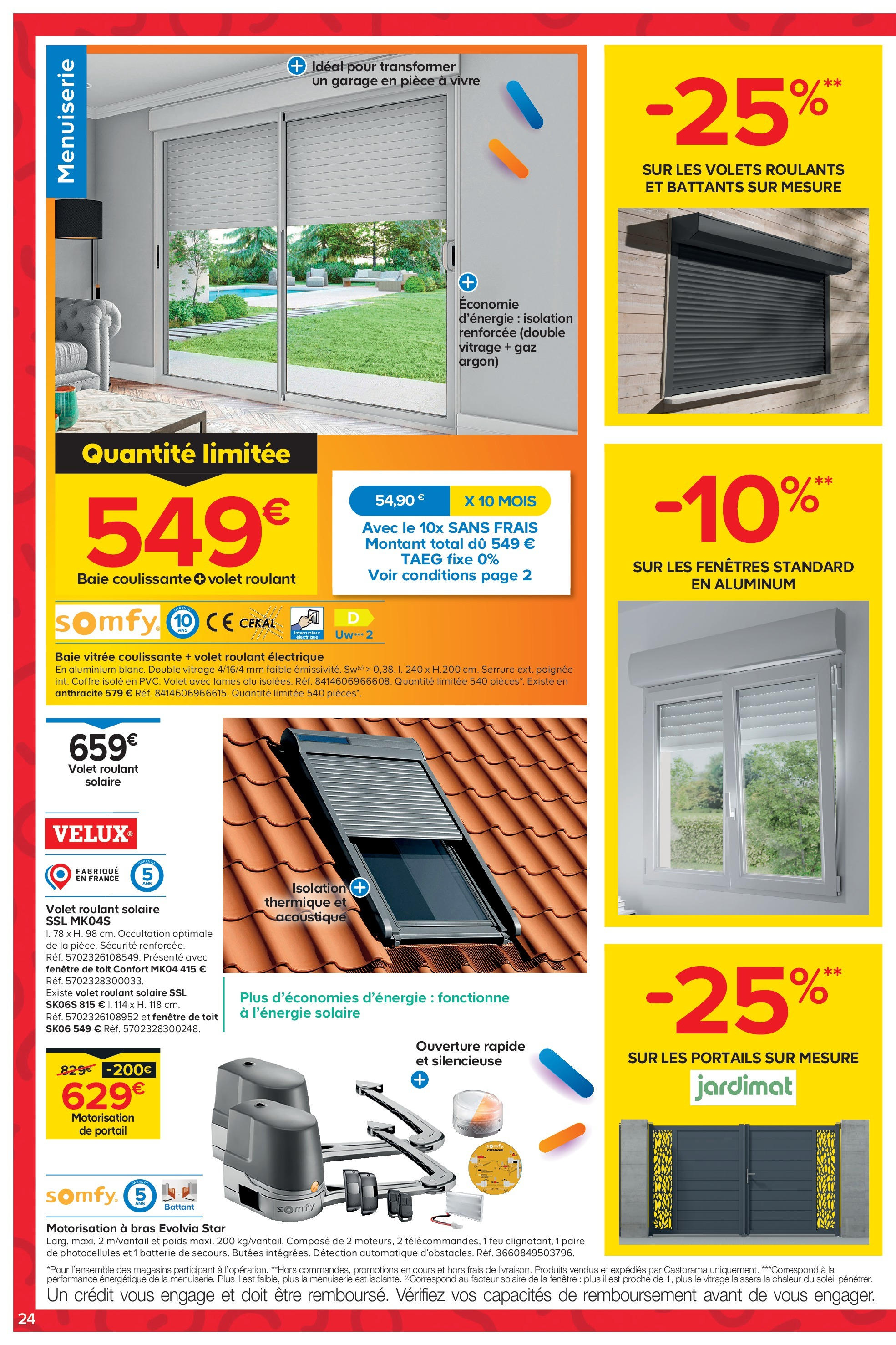 Castorama catalogue à partir du 16/10/2024 - promo en ligne | Page: 24 | Produits: Poids, Baie coulissante, Portail, Batterie