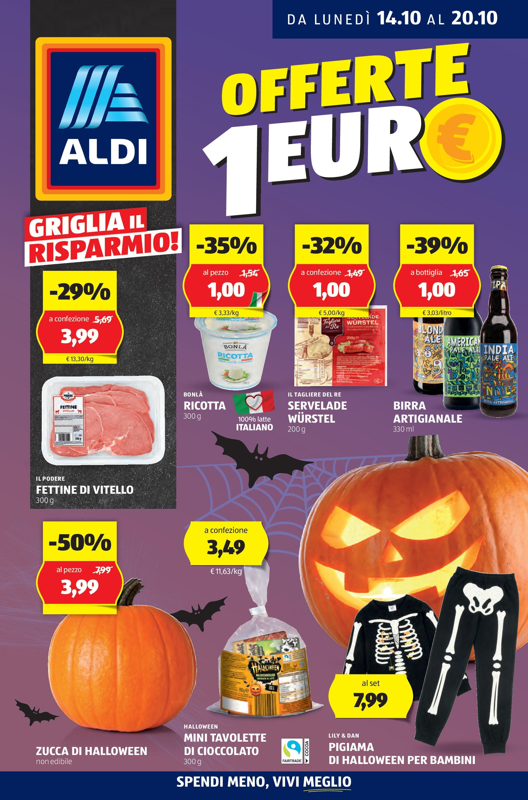 Volantino Aldi valido da 14/10/2024 numero di pagina 1