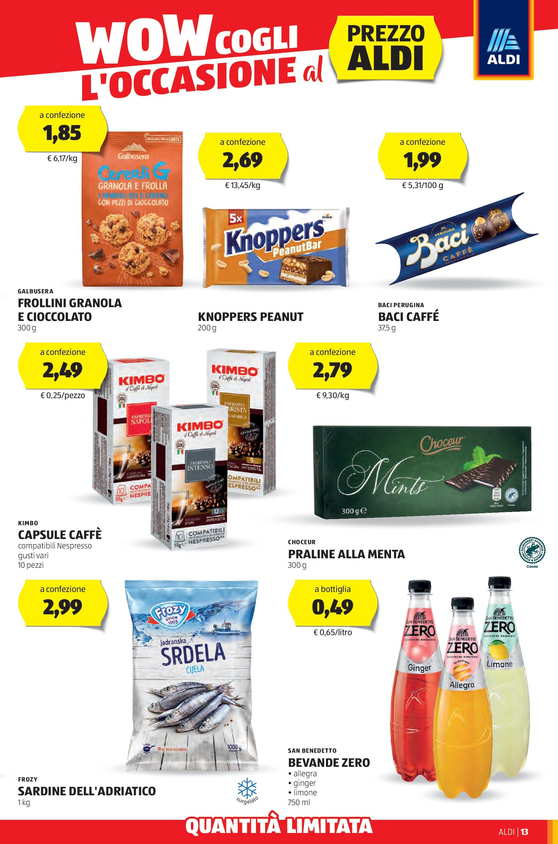 Nuovo Volantino Aldi	 dal 14/10/2024 > offerte anteprima 🛍️ | Pagina: 13 | Prodotti: Cioccolato, Cereali, Limone, Menta