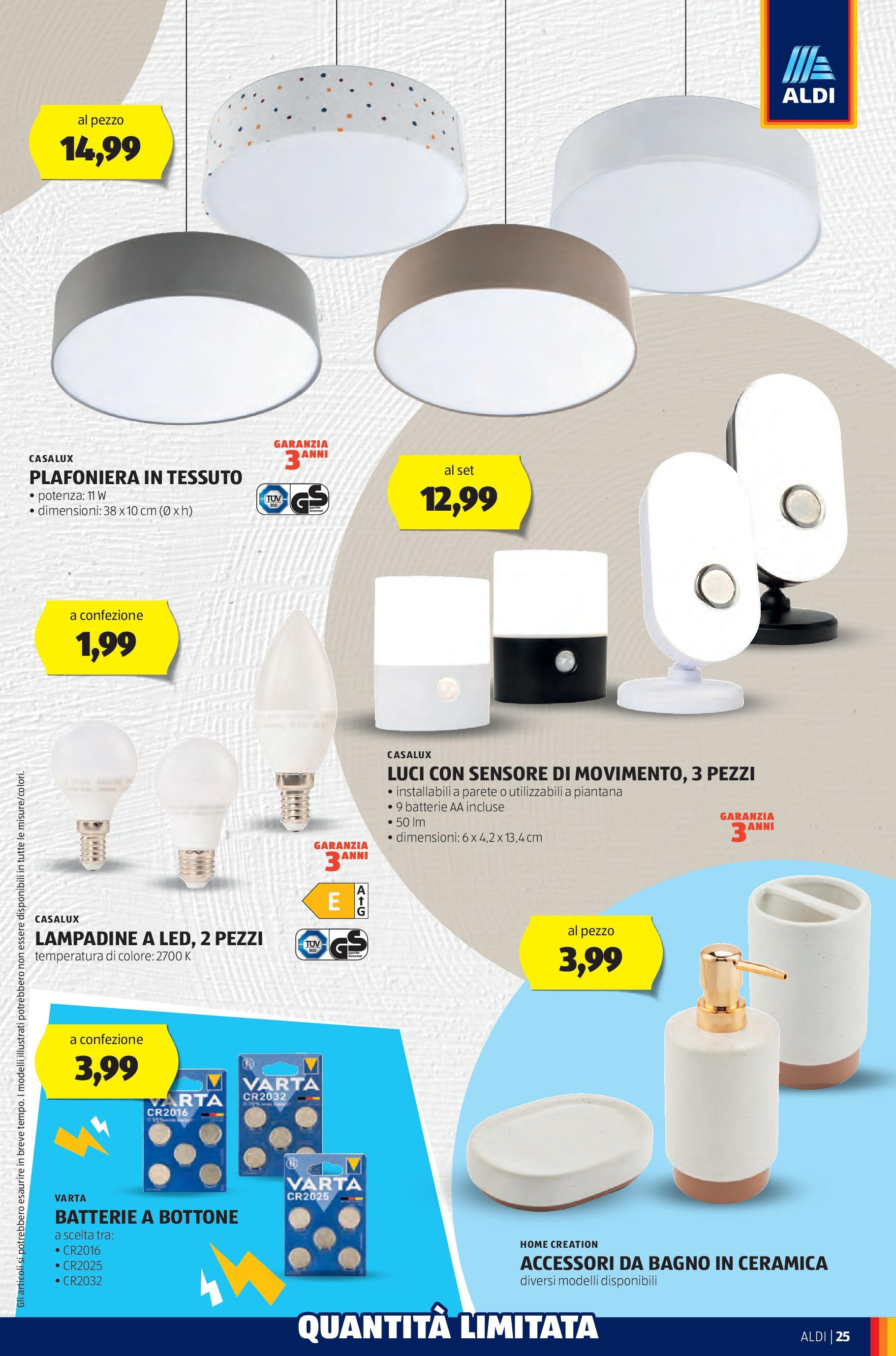 Nuovo Volantino Aldi	 dal 14/10/2024 > offerte anteprima 🛍️ | Pagina: 25 | Prodotti: Bagno, Batterie