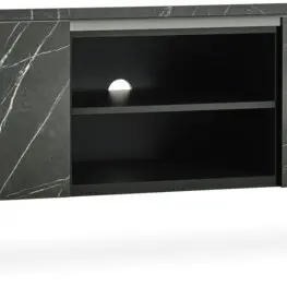 JYSK Comodă TV KRONDAL 2 uși aspect marmură neagră