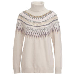 Damen Rollkragenpullover mit Norwegermuster