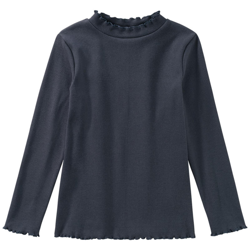 Mädchen Langarmshirt mit Wellensaum (Nur online)