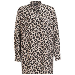 Damen Longbluse im Animal-Look