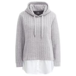 Damen Hoodie mit Bluseneinsatz