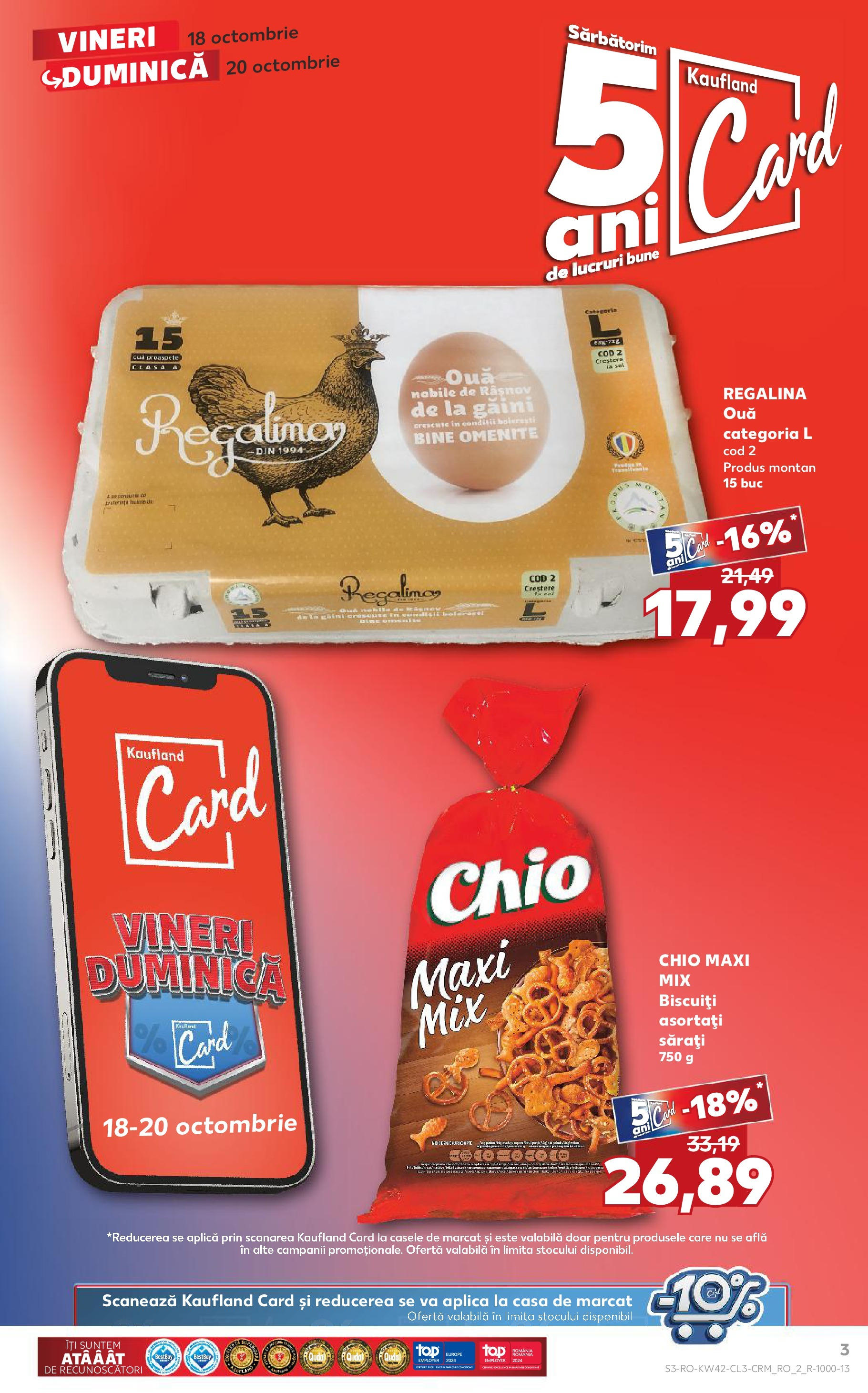 Catalog Kaufland - Târgu Mureş 18.10.2024 - Revista si Oferta | Pagină: 3 | Produse: Biscuiți