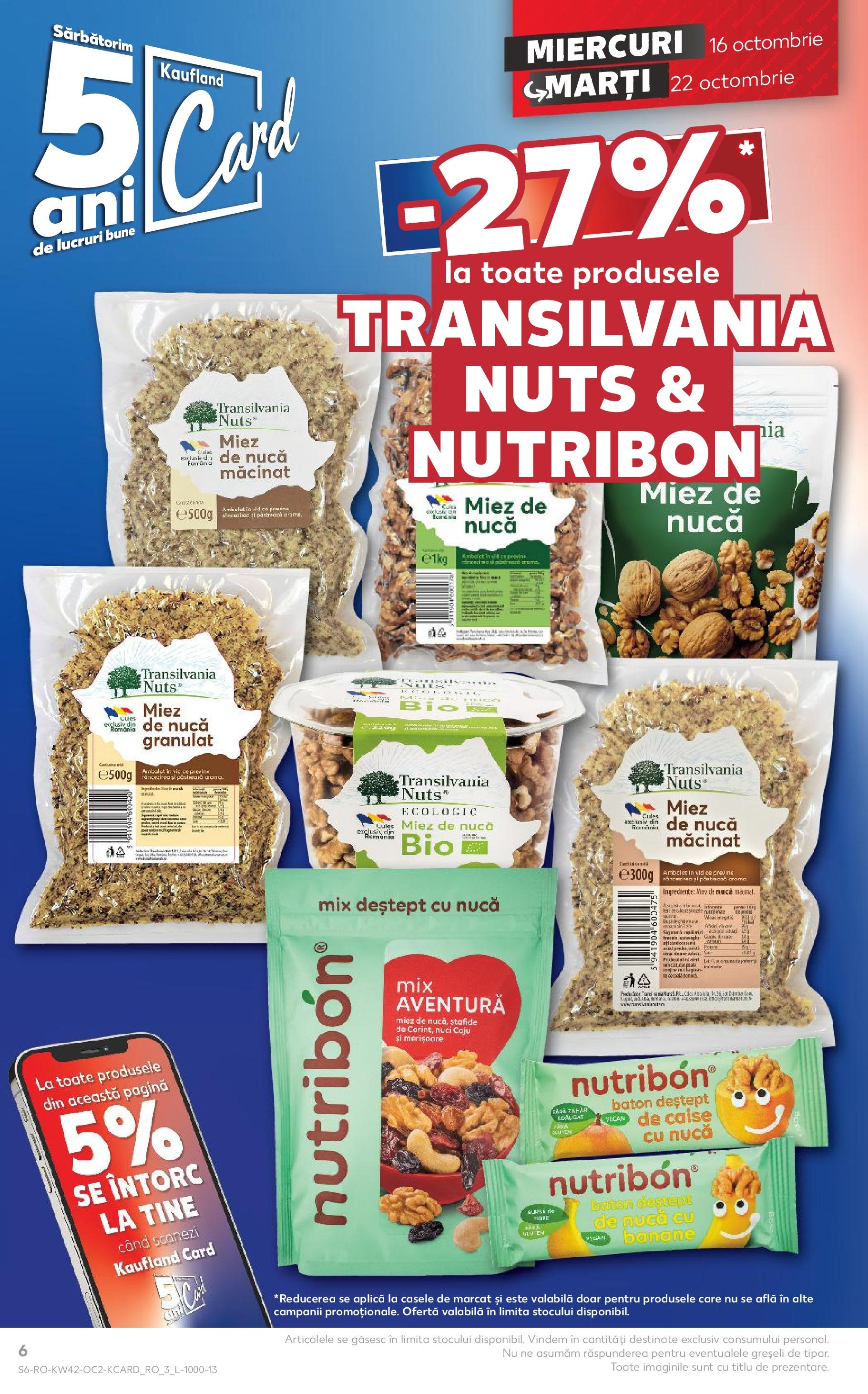 Catalog Kaufland - Sibiu 16.10.2024 - Revista si Oferta | Pagină: 6 | Produse: Banane, Nuci, Stafide, Zahăr