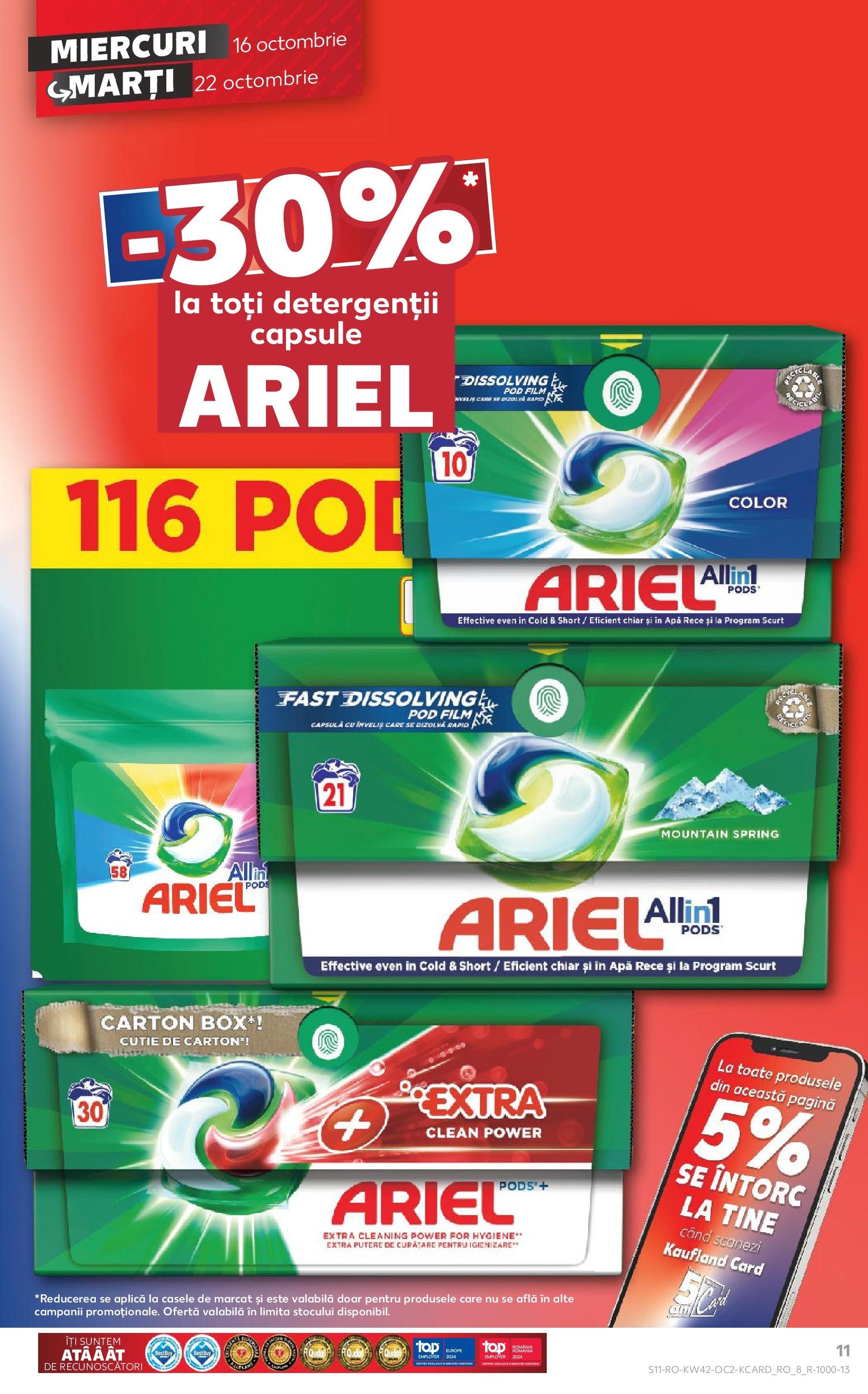 Catalog Kaufland - Sibiu 16.10.2024 - Revista si Oferta | Pagină: 11 | Produse: Top, Cutie, Apă